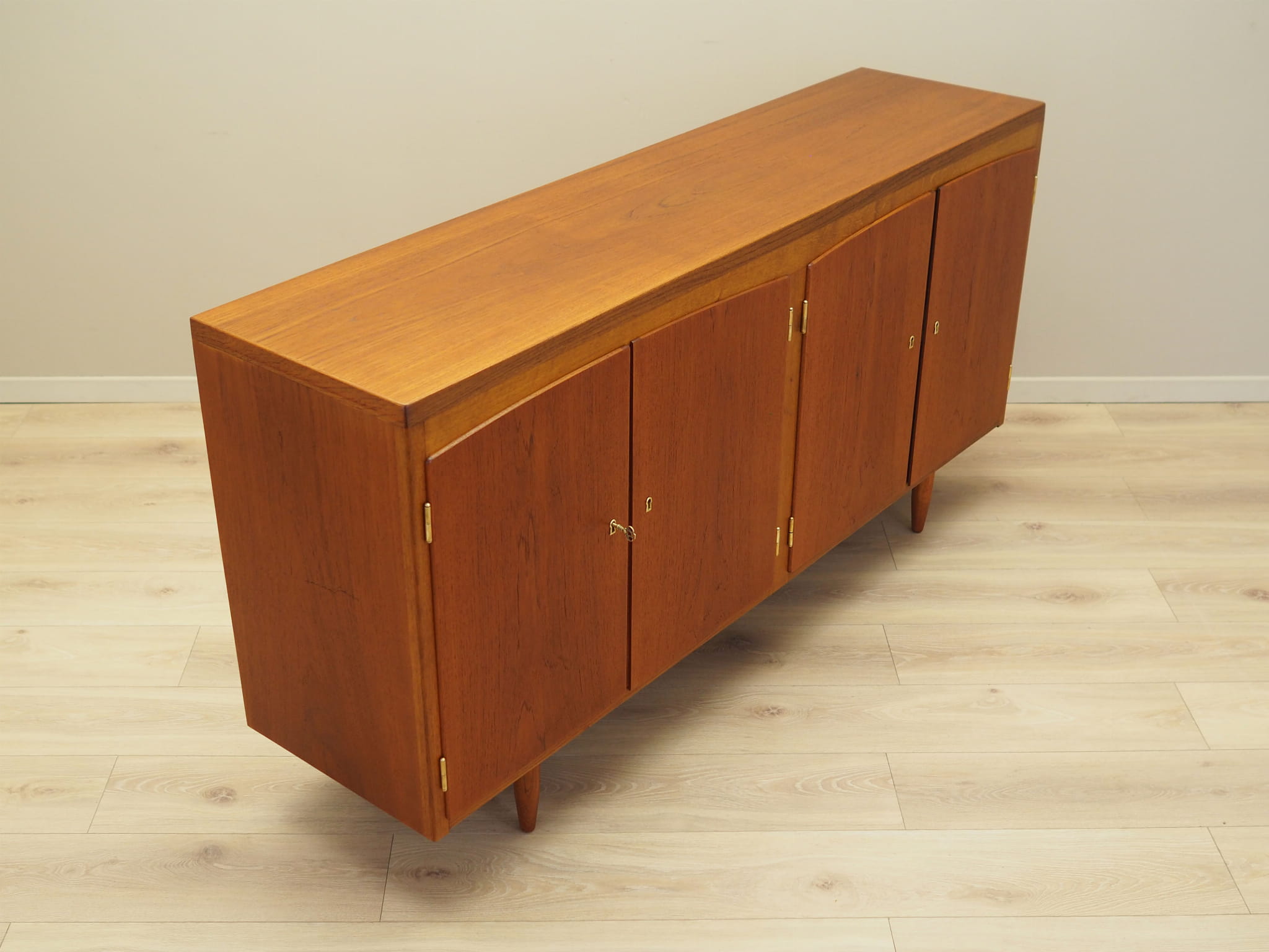 Vintage Sideboard Teakholz Braun 1960er Jahre