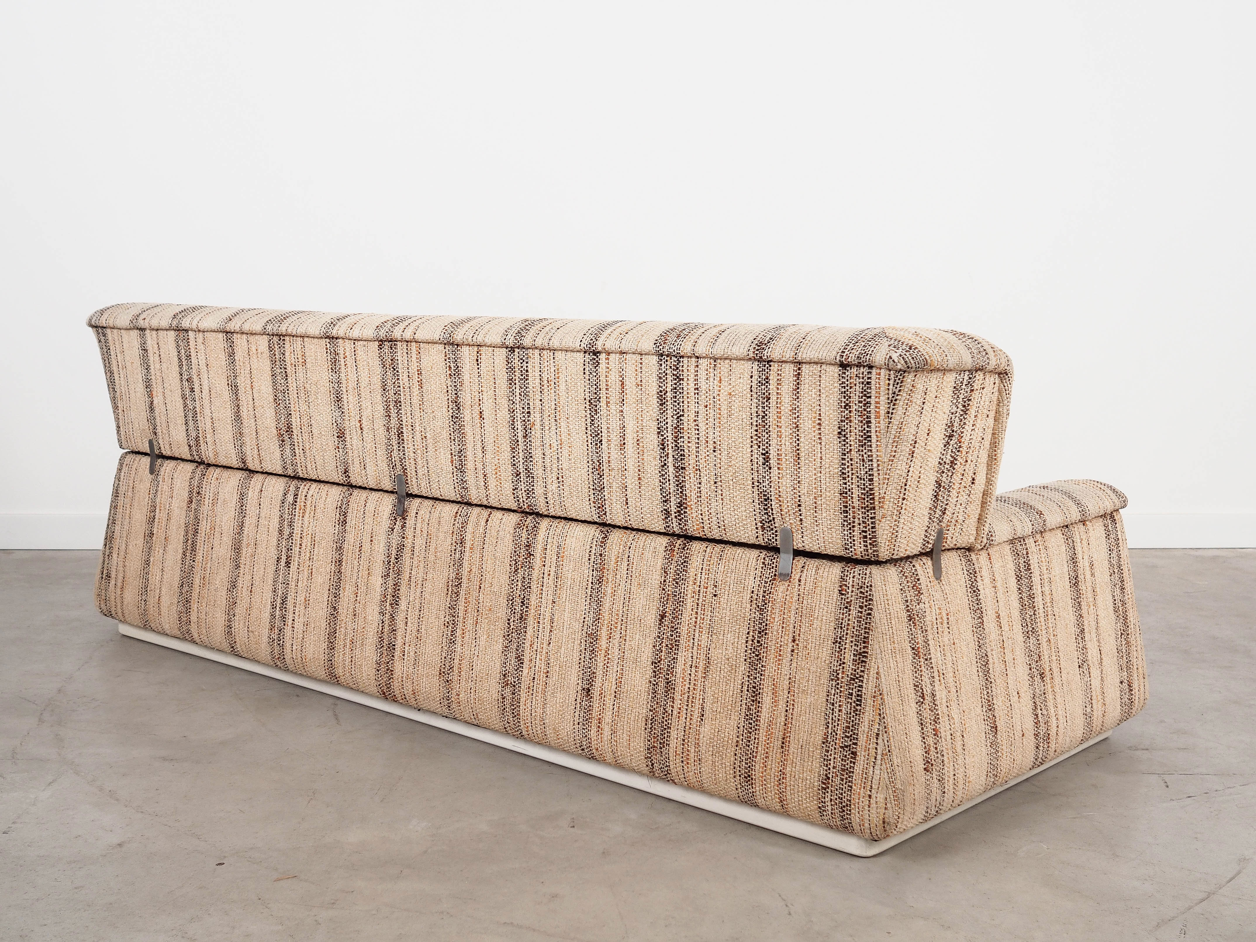 Saporiti Sofa 3-seater Fabric Beige Wood 1960s