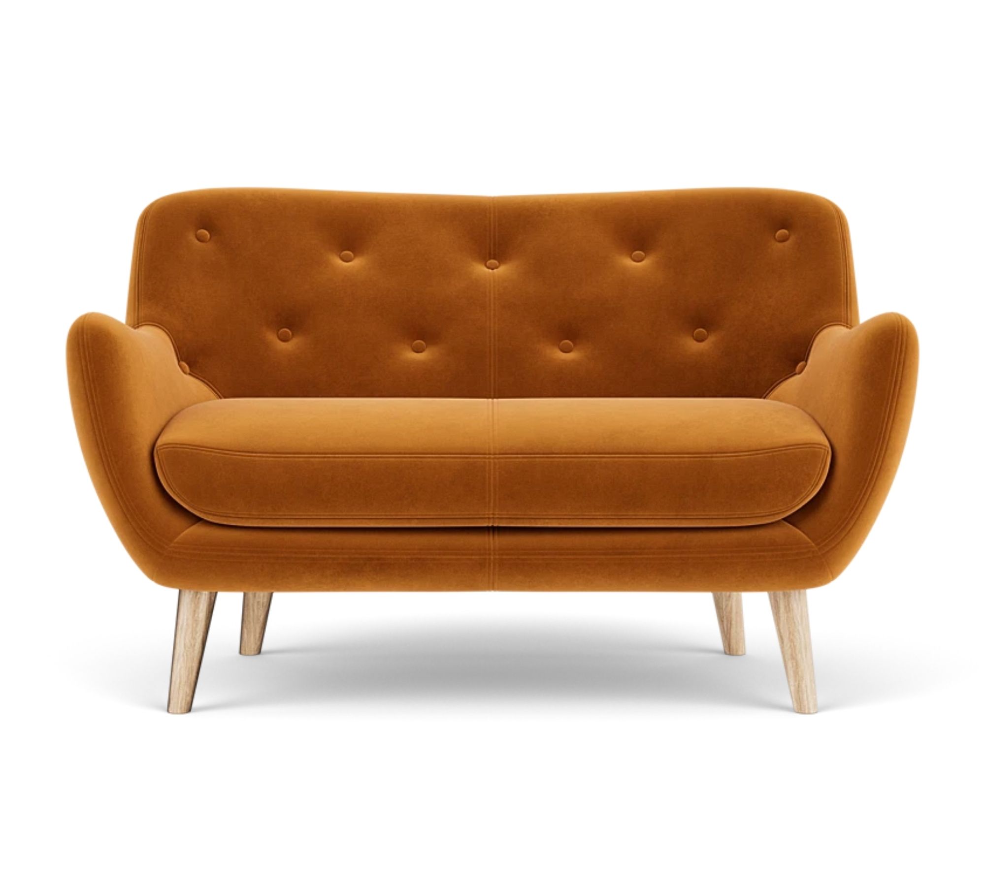 Herman Sofa 2-Sitzer Velour Matt Amber
