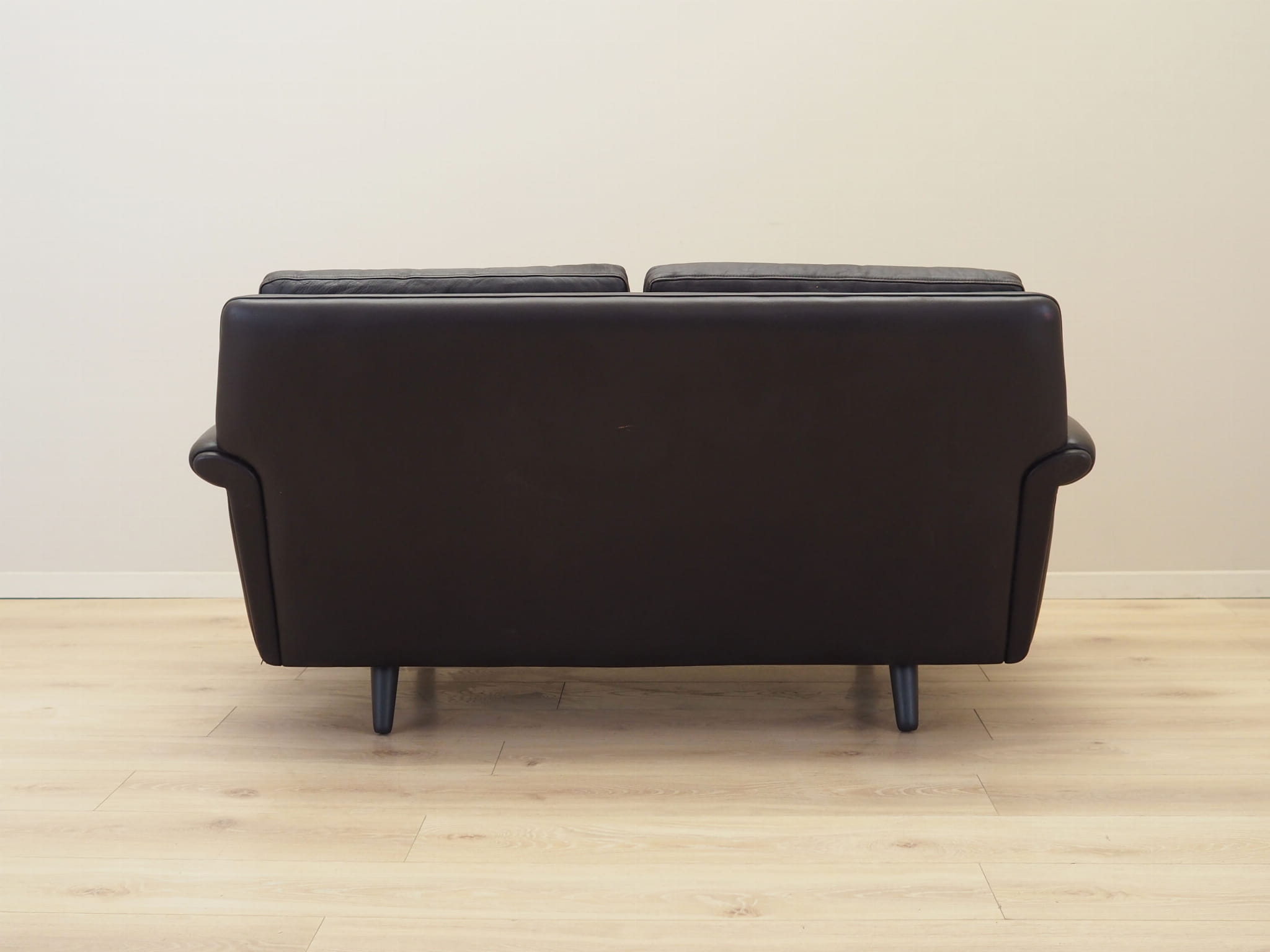 2-seater sofa leather brown 1960s