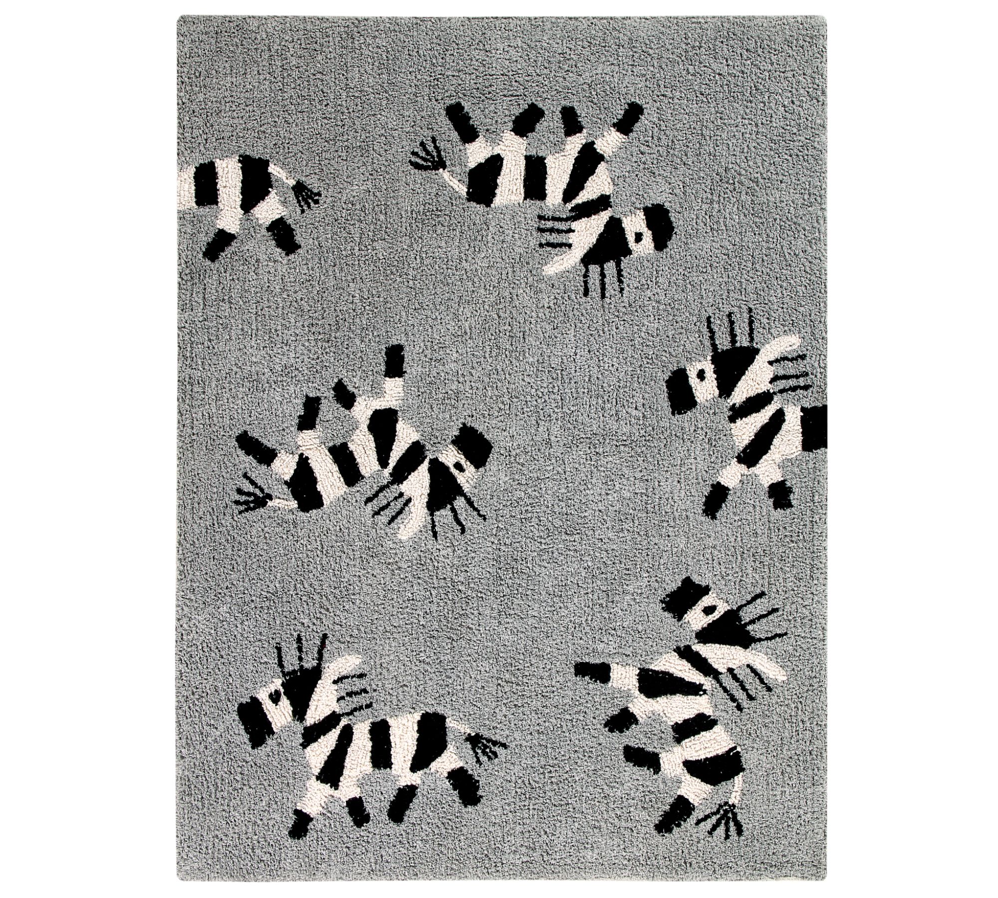 Teppich Baumwolle Grau 120 x 160 cm