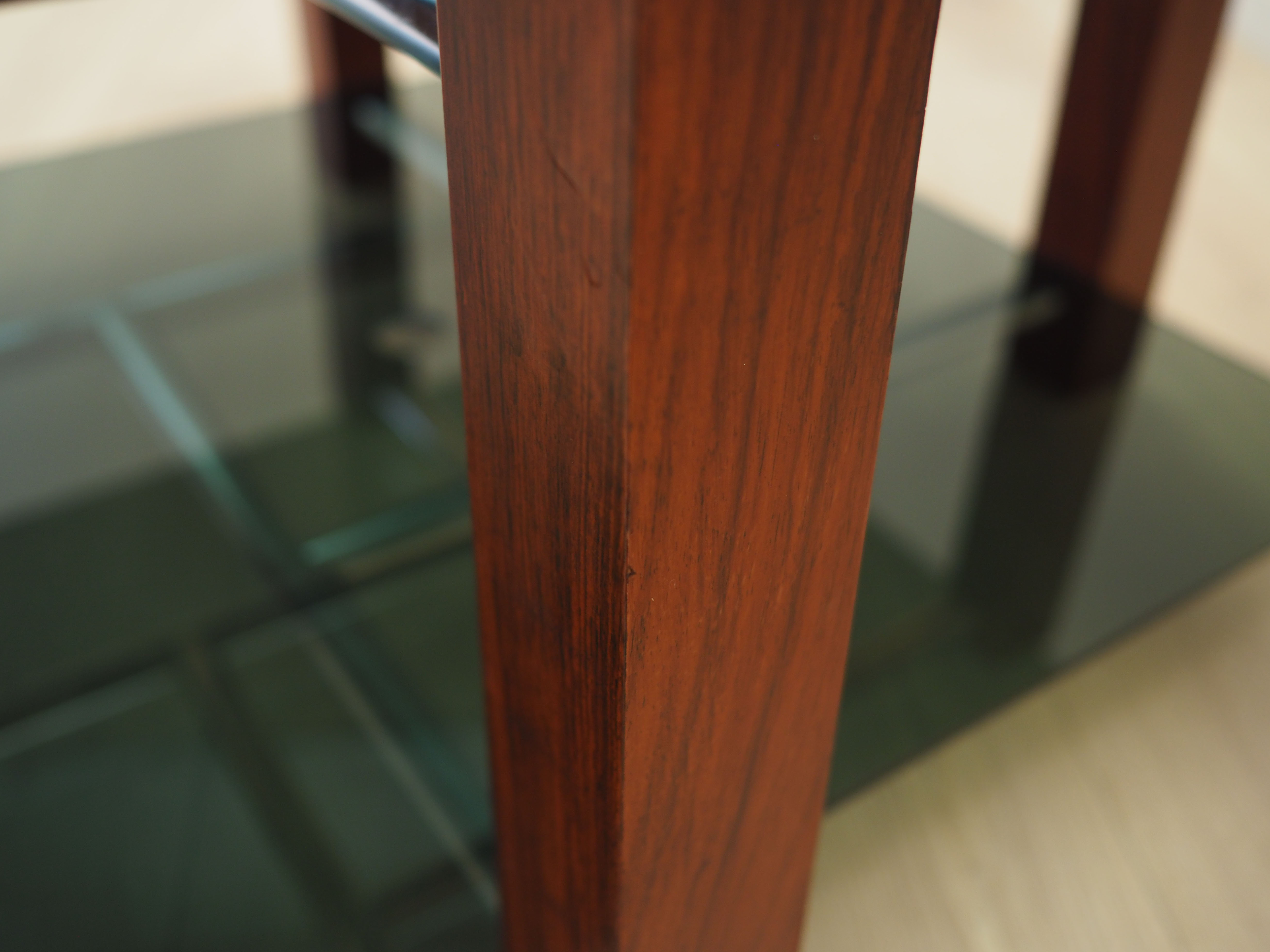 Glass table, Italian Design, 70s, Production: Italy