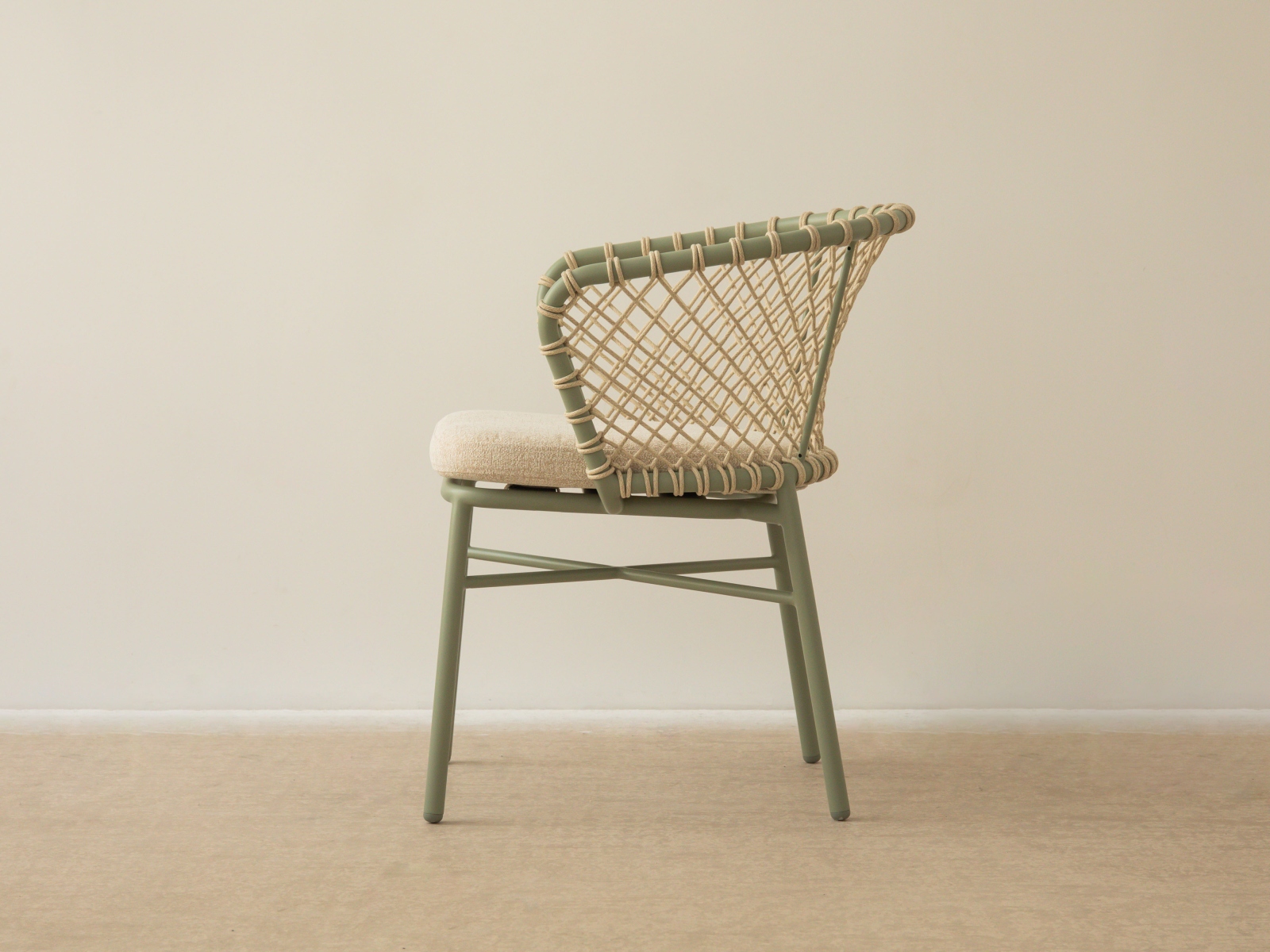 Canar Garden Chair Polyester Cream 60x57x75 cm