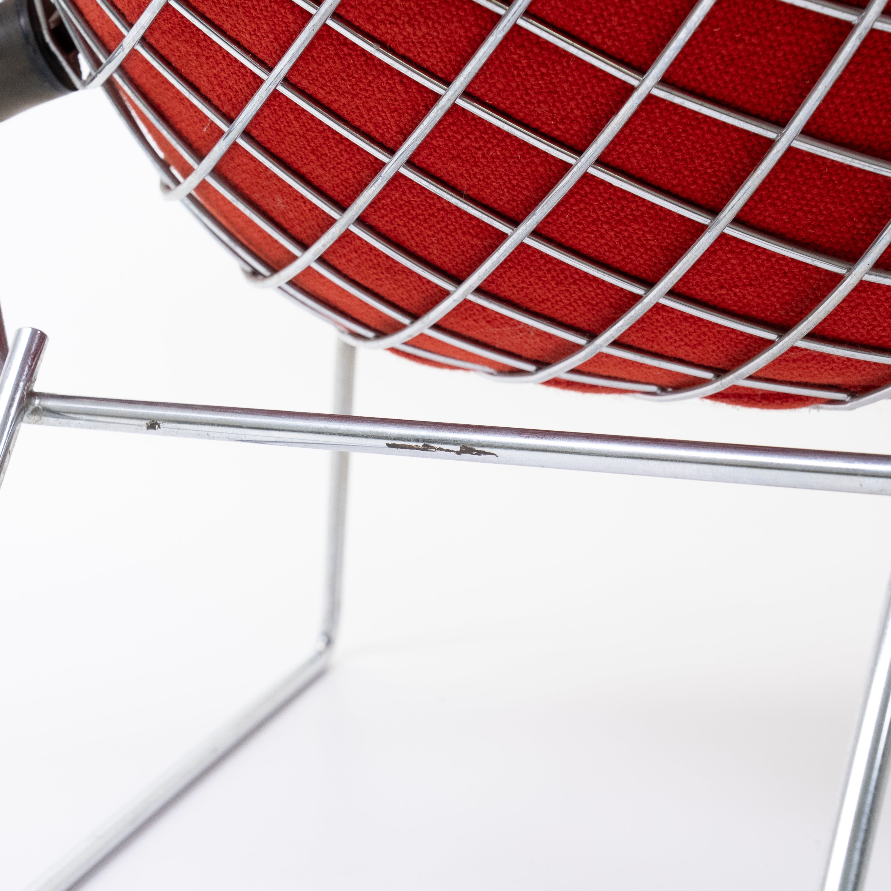 Bird Armlehnstühle mit Ottoman Chrom Rot