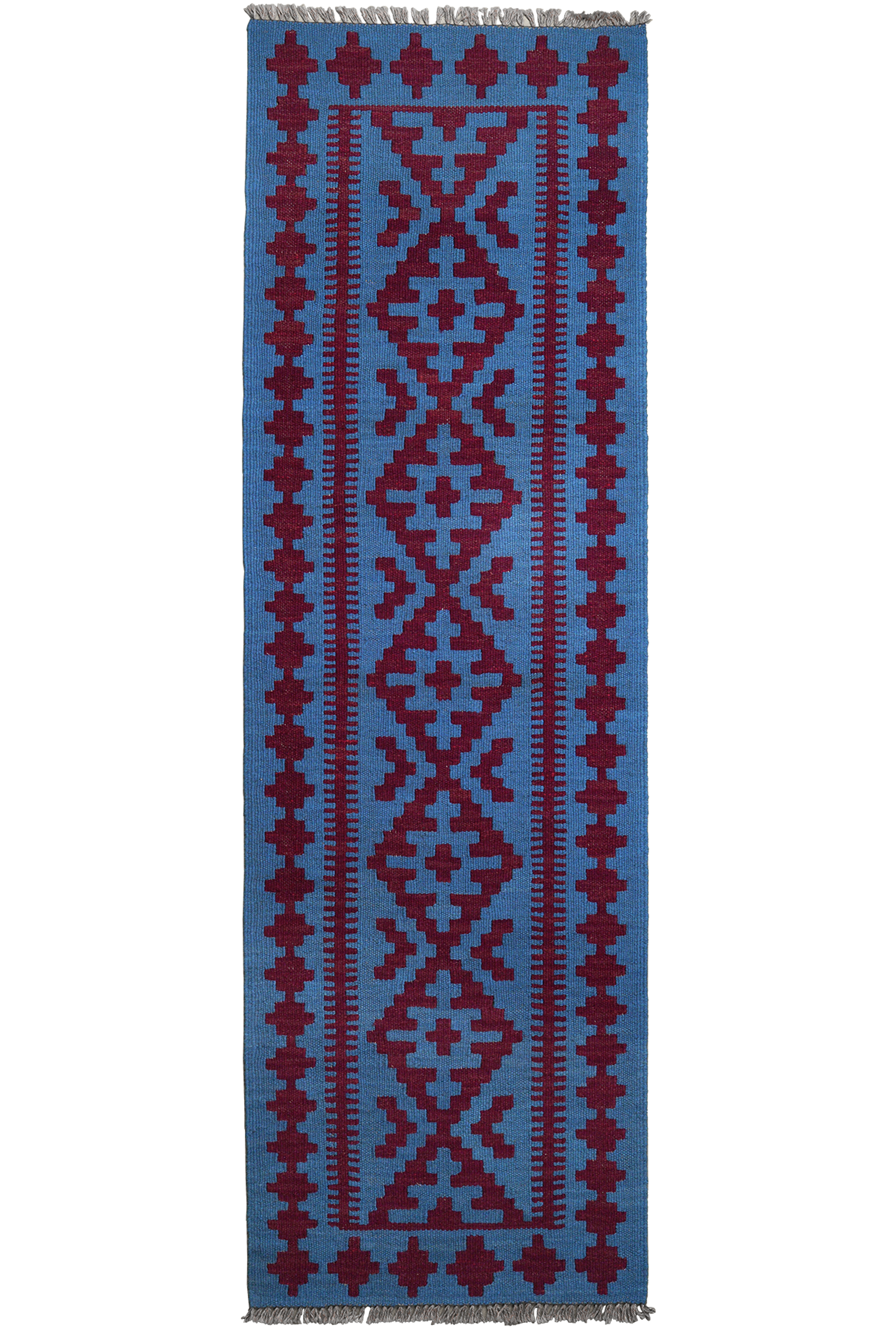 Kilim Gashgai Teppich Wolle Blau