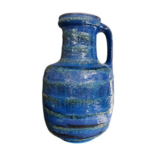 Vintage Vase Keramik Blau