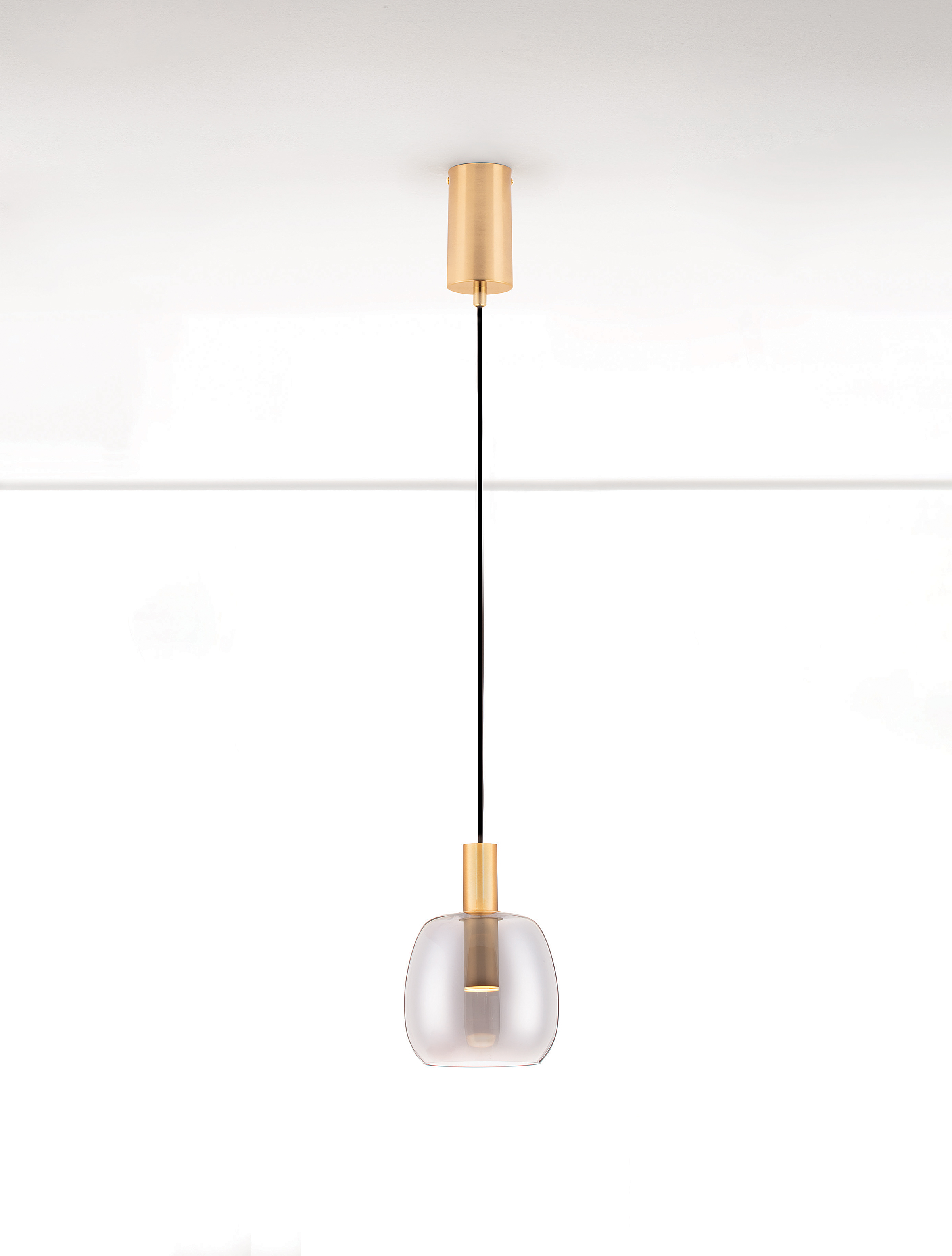 Imatia Typ A Pendelleuchte Aluminium Rauchglas Gold