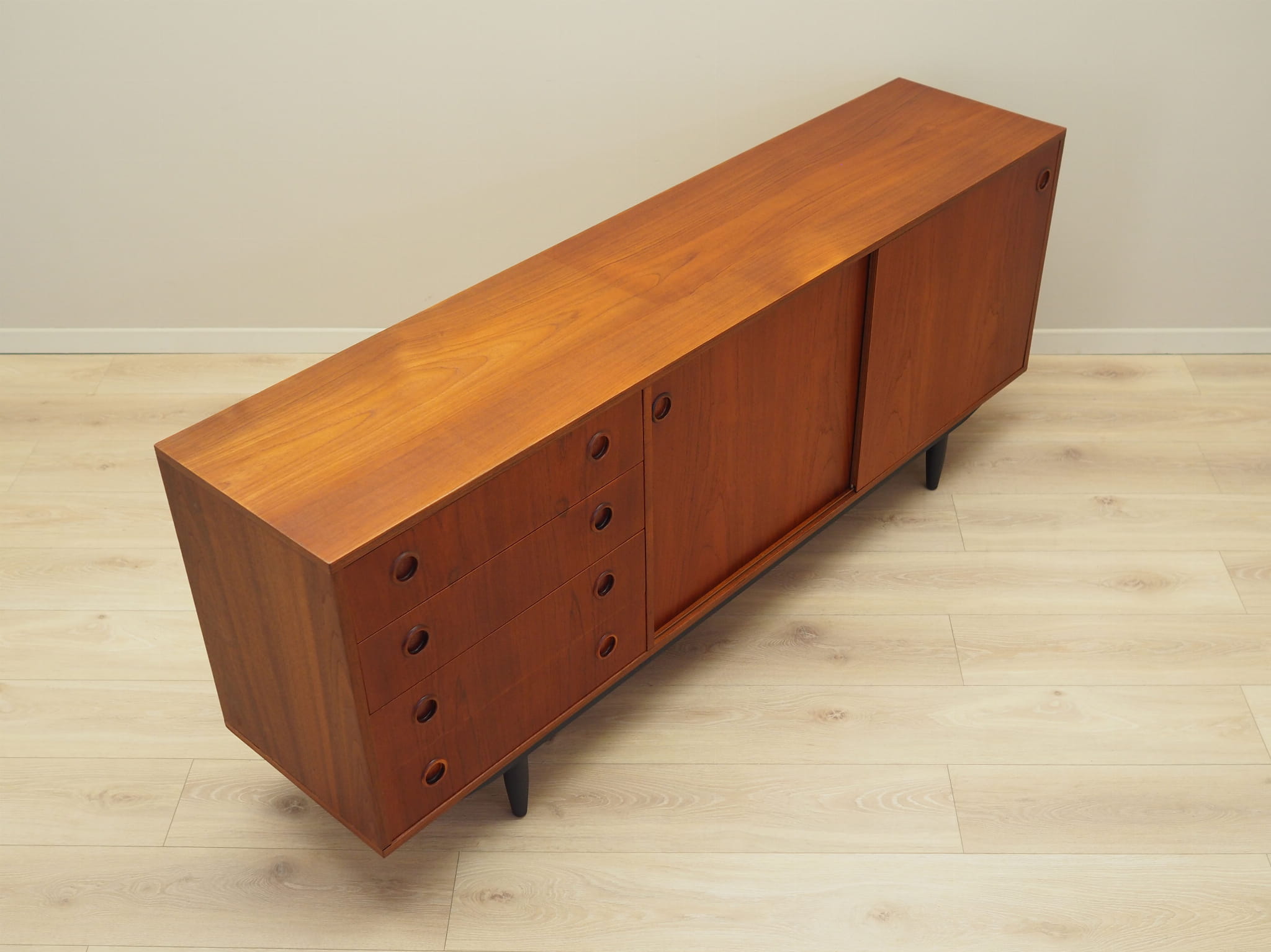 Vintage Sideboard Teakholz Braun 1970er Jahre