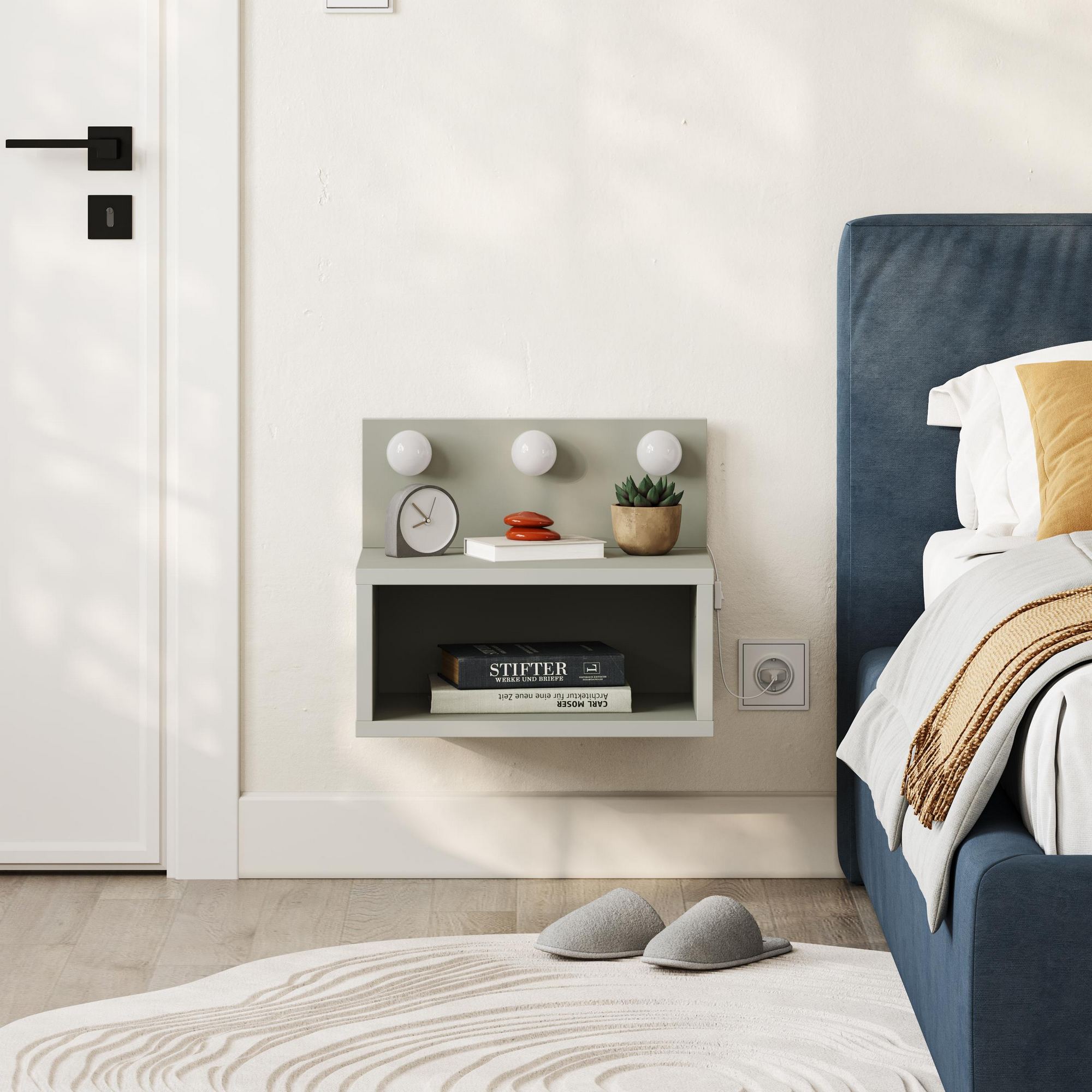 Treo Nightstand Ash Green