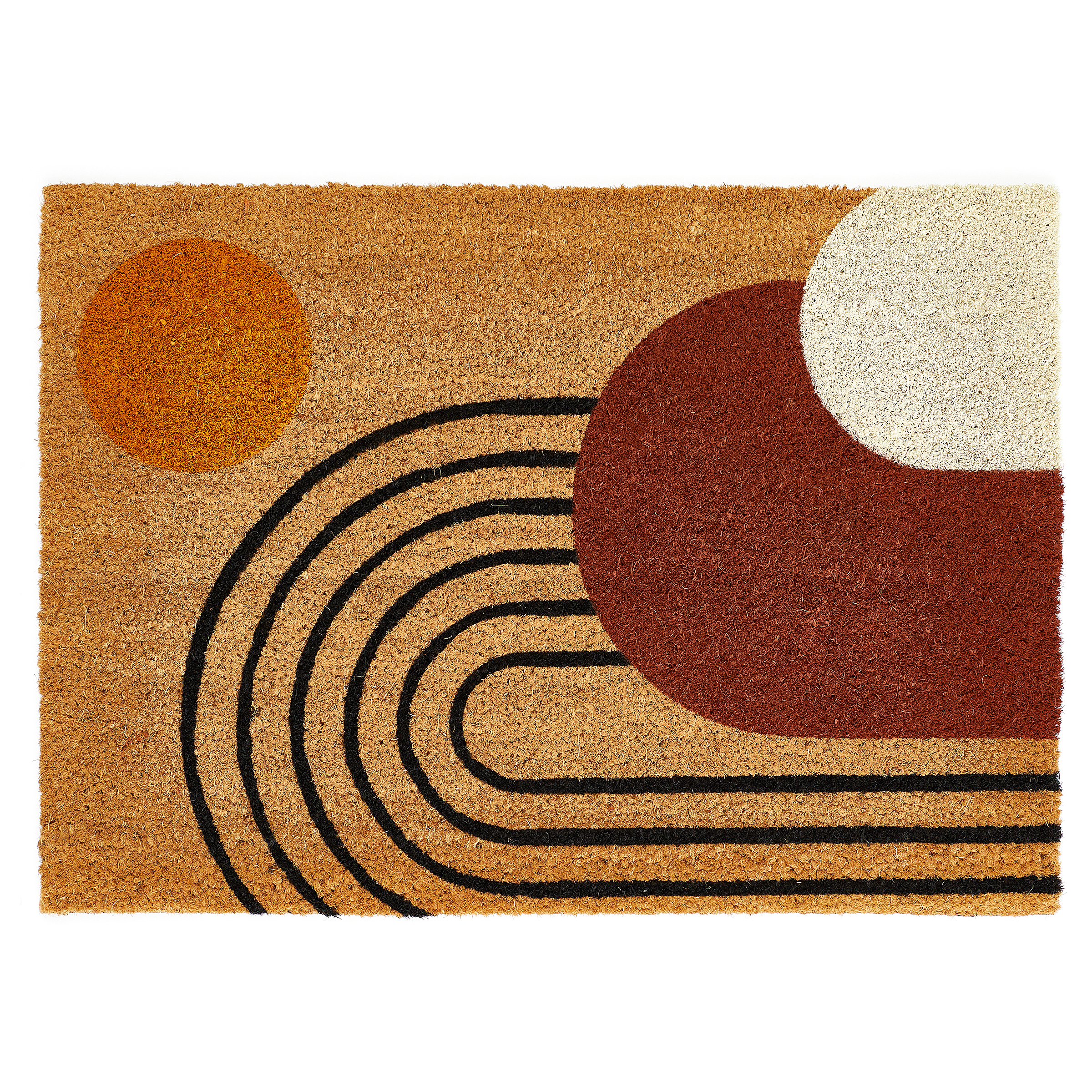 Coconut Geo Doormat Coconut Multicolored