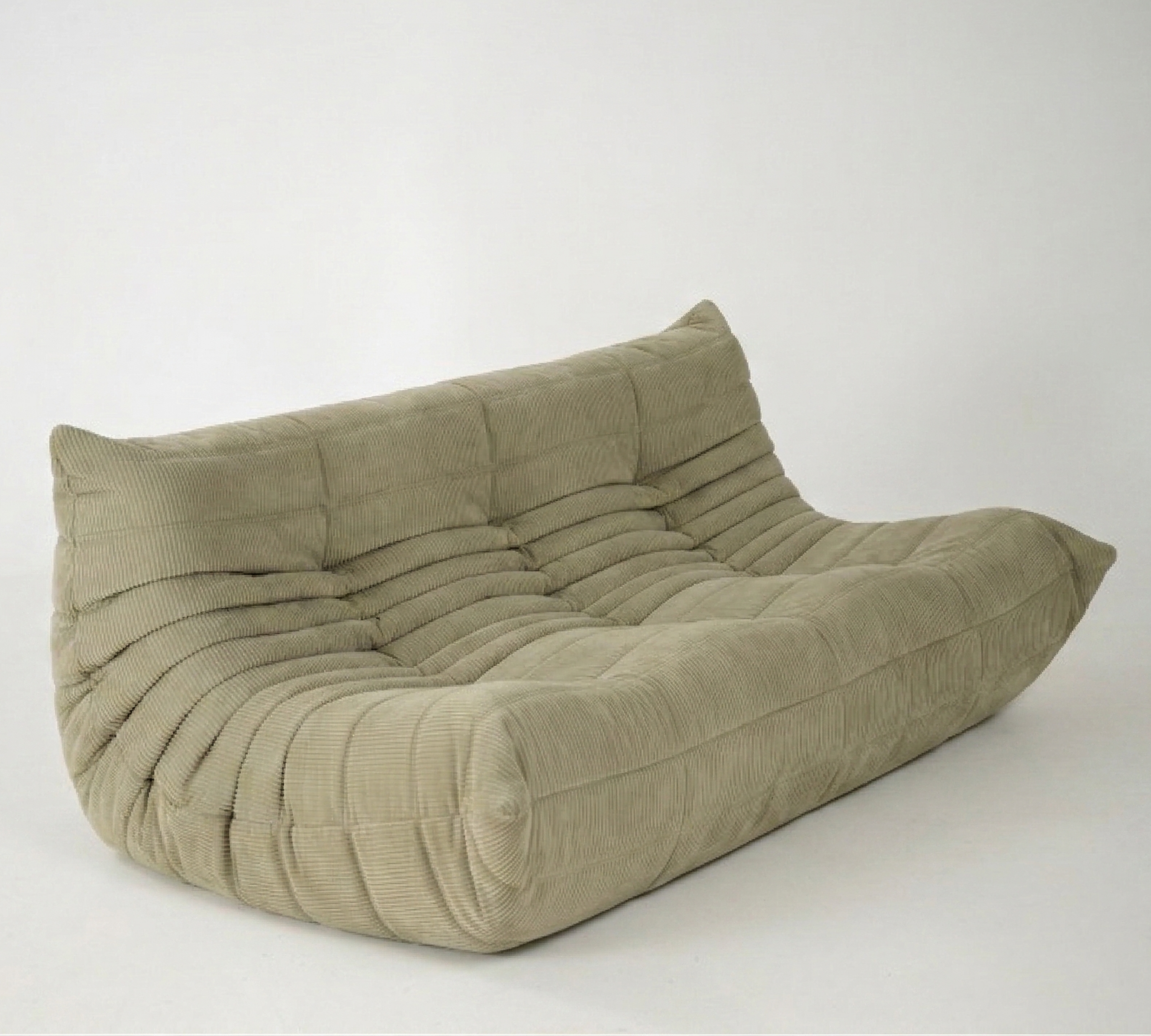 Togo Sofa 3-Seater Cord Coral