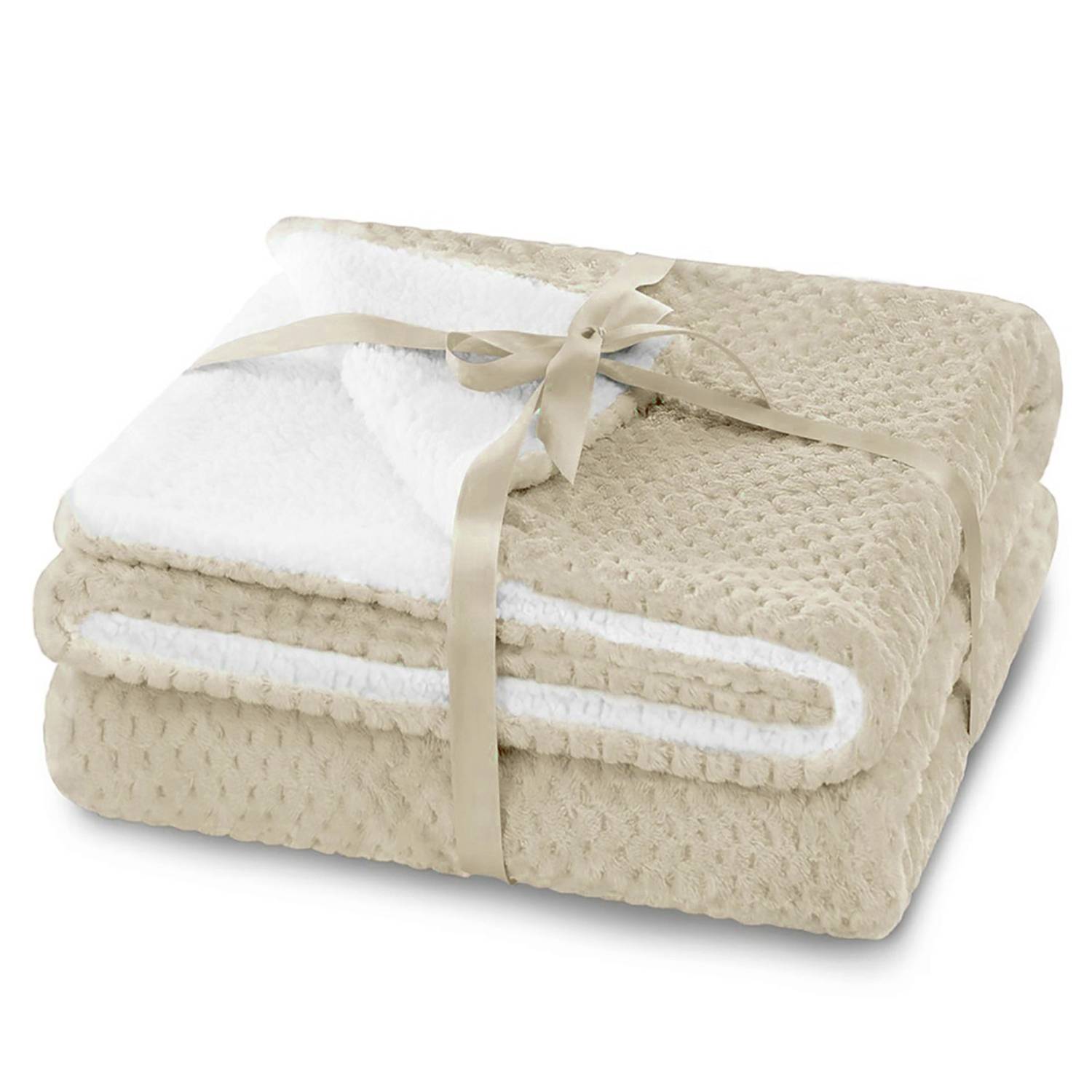 Leepy Kuscheldecke Polyester Beige 220 x 240 cm