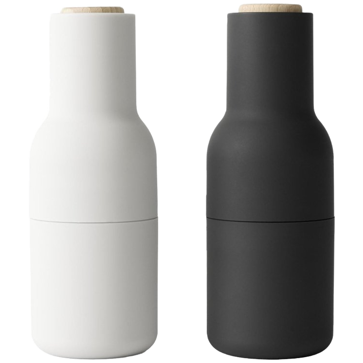 2x Pfeffer- und Salzmühle Schwarz Weiß