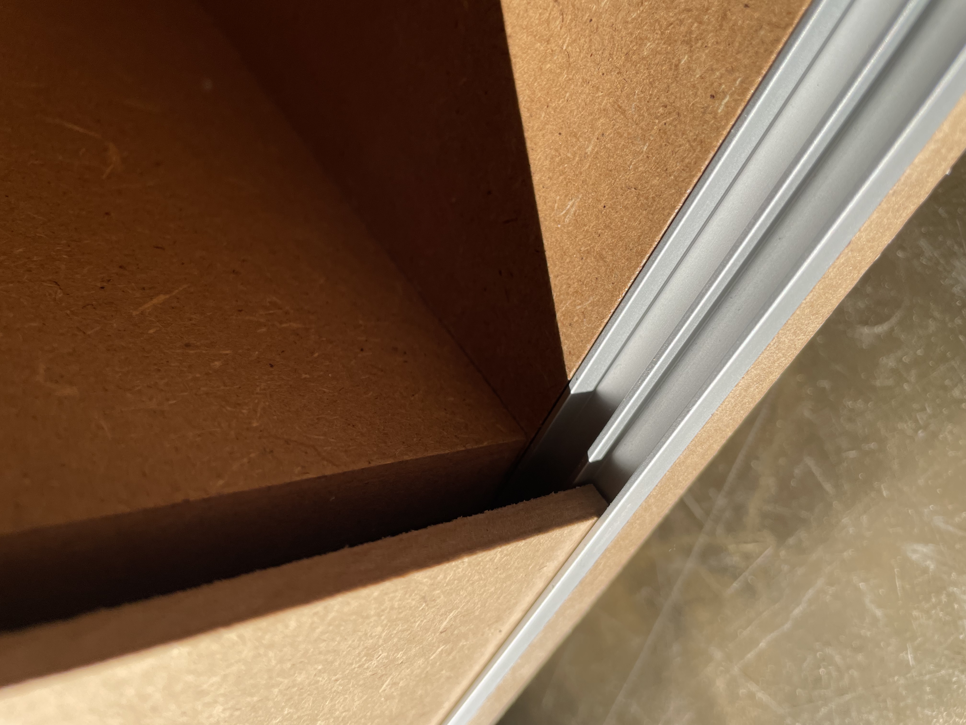 TV Sideboard Holz Aluminum Braun