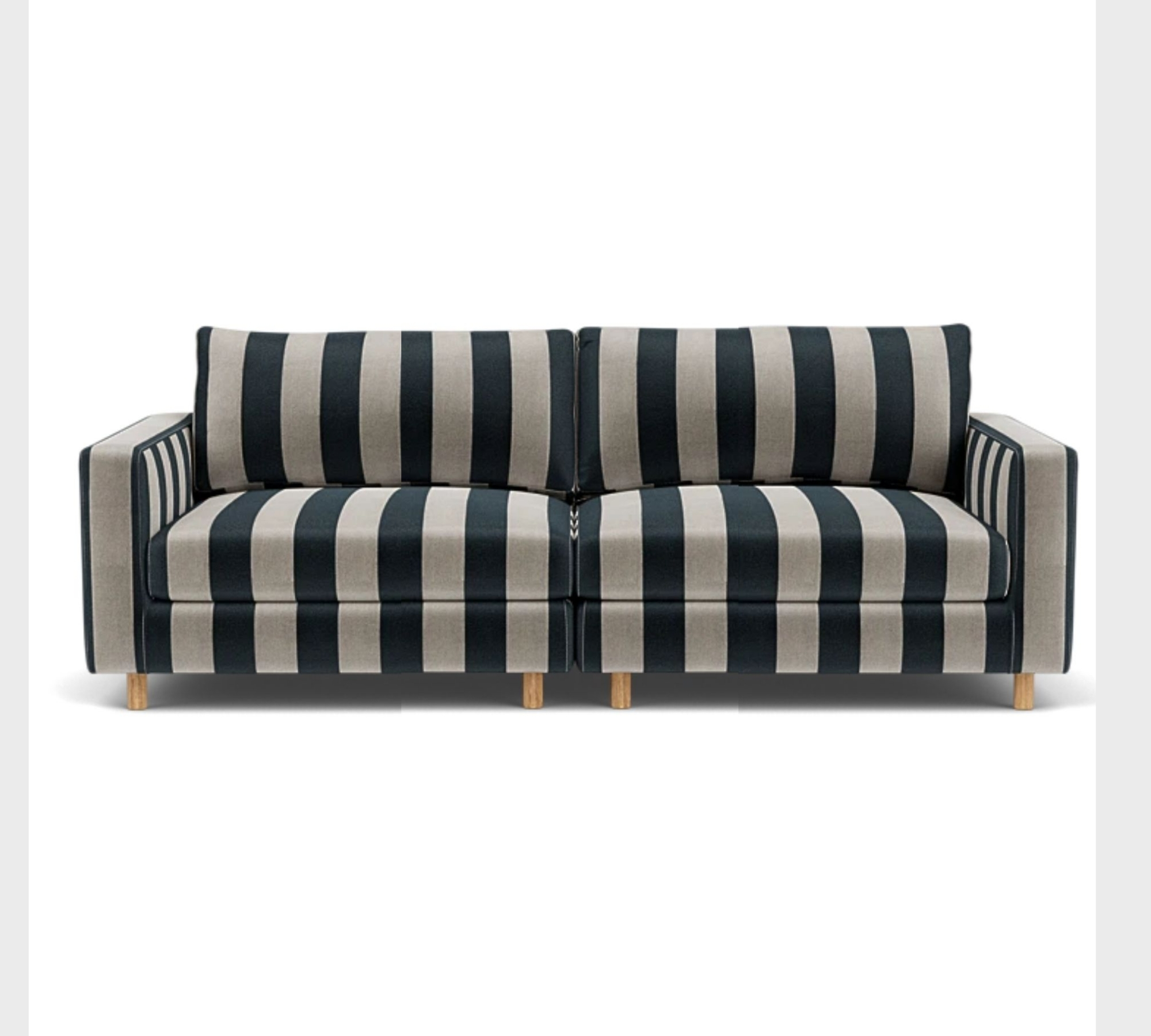 Dylan Sofa 3-Sitzer Line Latte Black