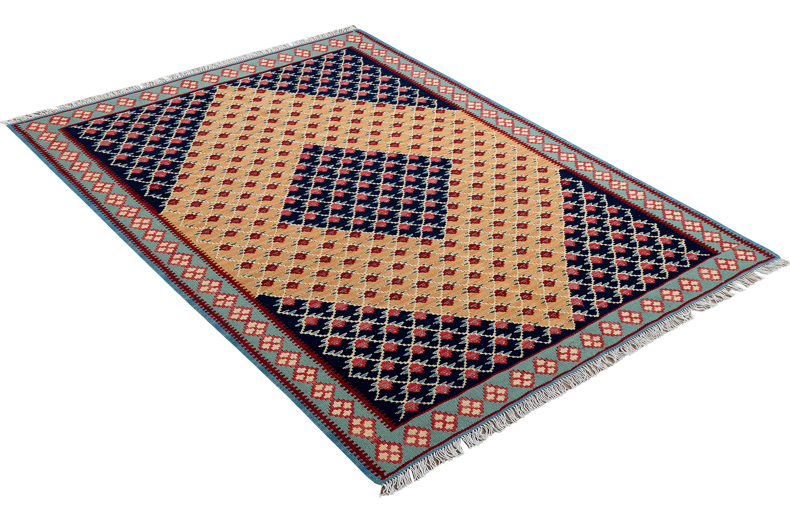 Kelim Senneh Rug Multi-colored