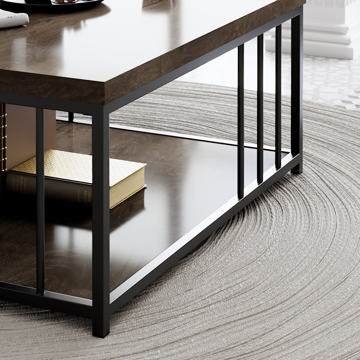 Zenn Couchtisch Holzfurnier Schwarz