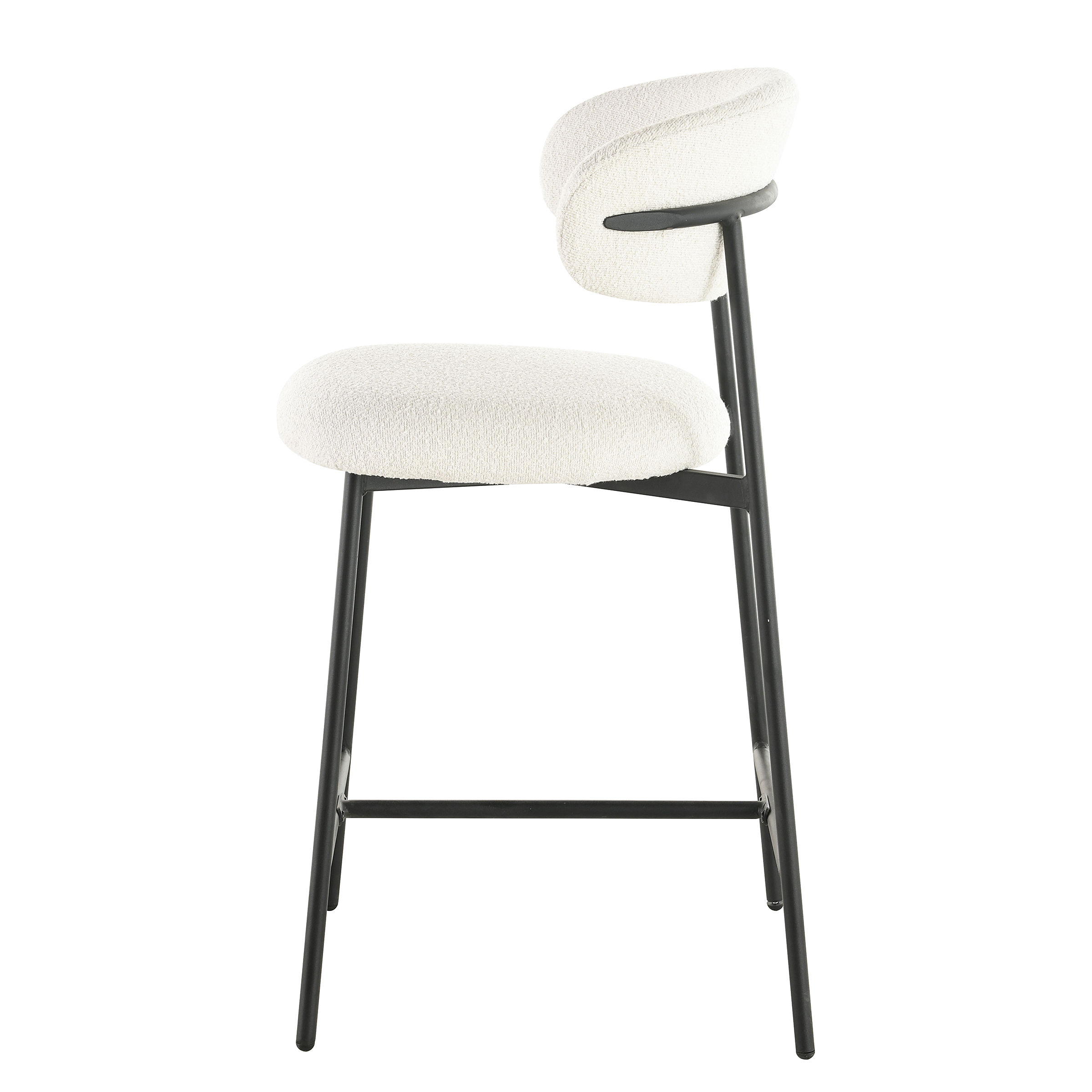 Bar stool ABETITO Set of 2 White