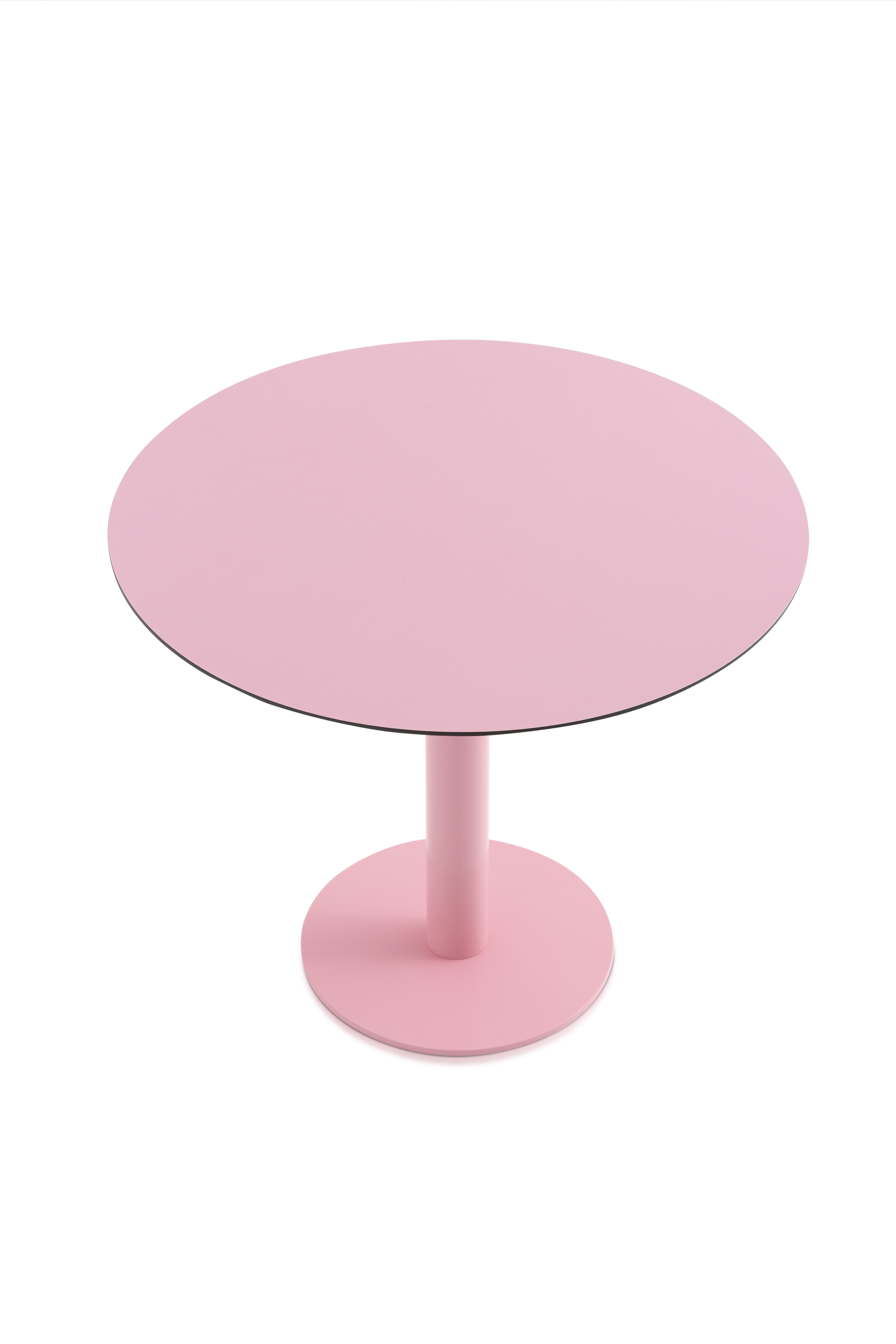 Mona Tisch Rund Stahl Rosa