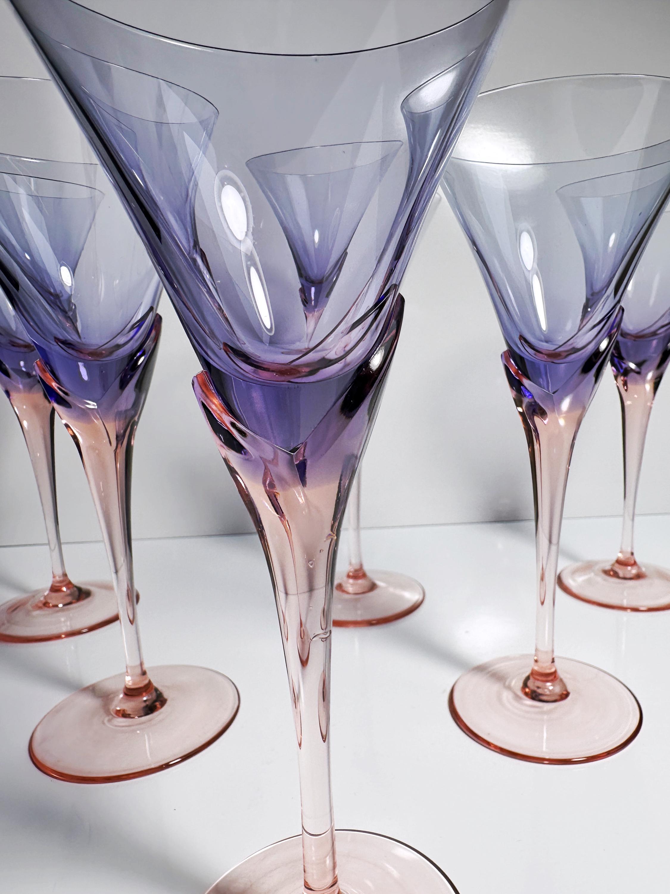 6x Vintage Weinglas 1980er Jahre