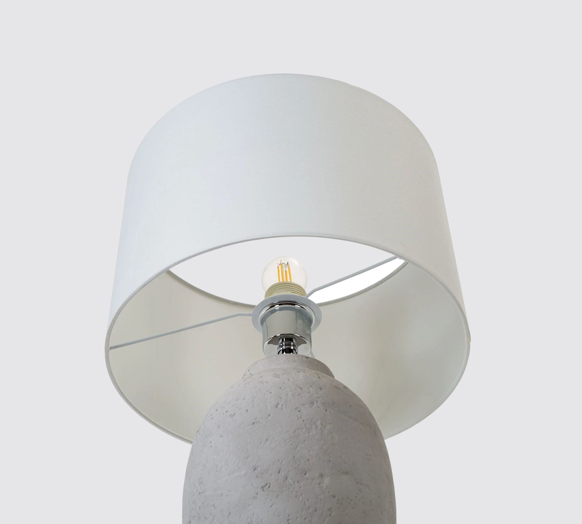 Table lamp Lanta linen fabric / concrete 1-light
