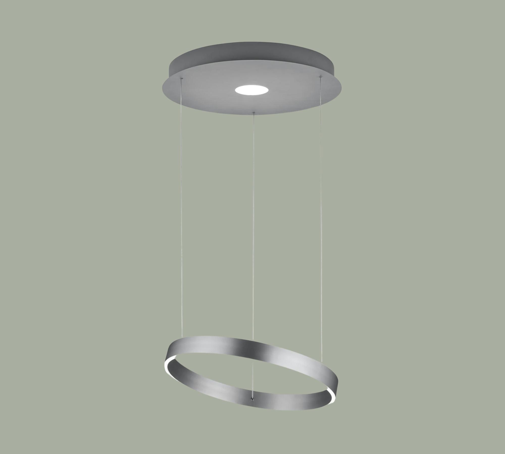 LED-Pendelleuchte Metall Silber
