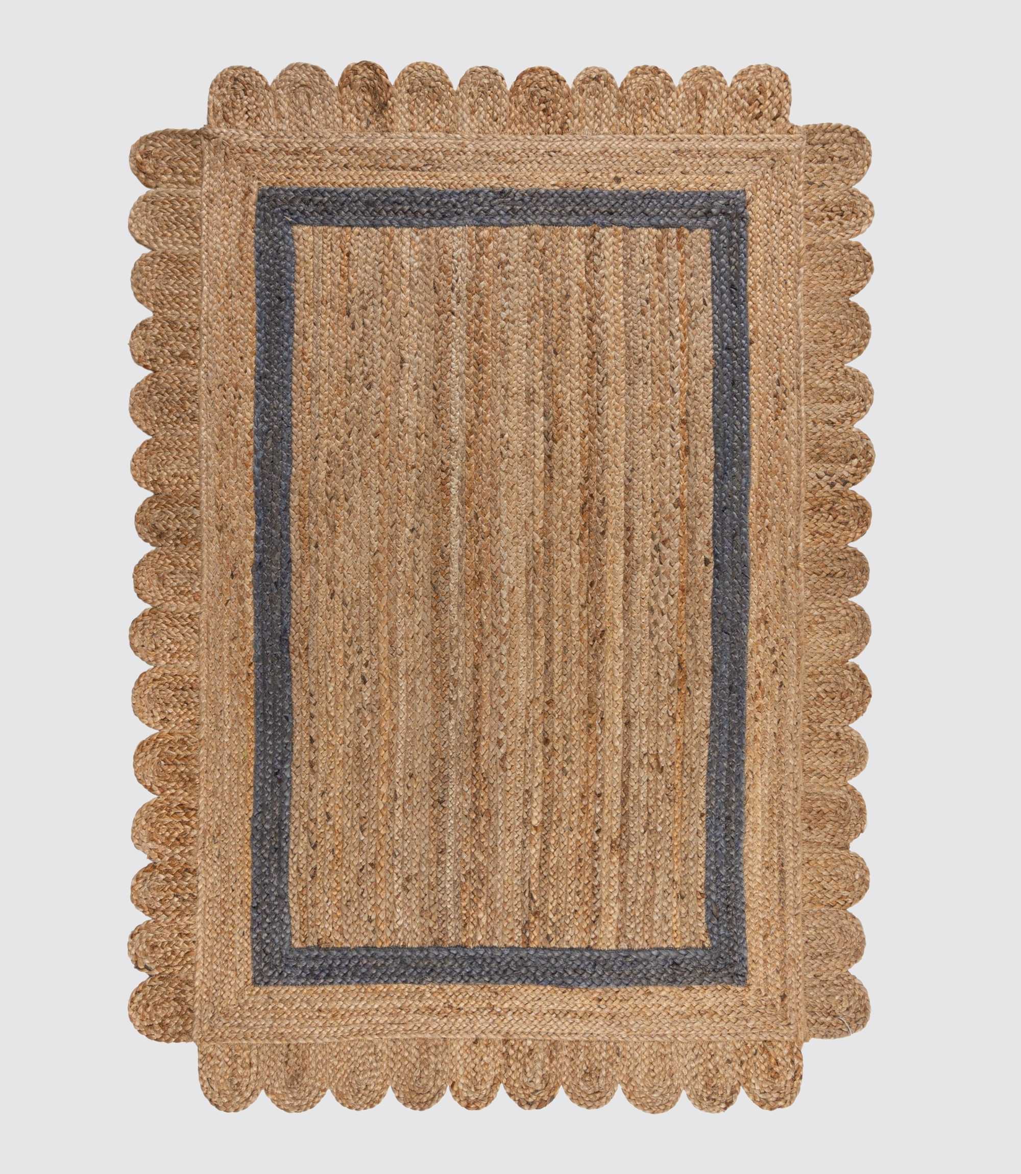 Jute Rug Grace Handmade Natural/Grey 200 x 290 cm