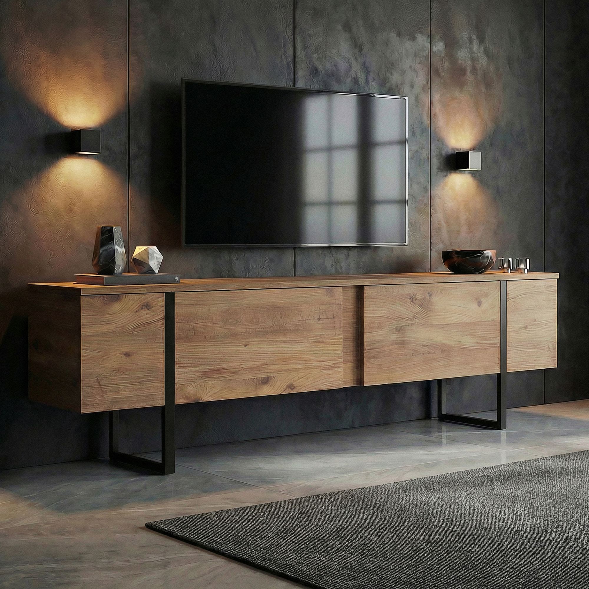 Onera Credenza effetto pino nero