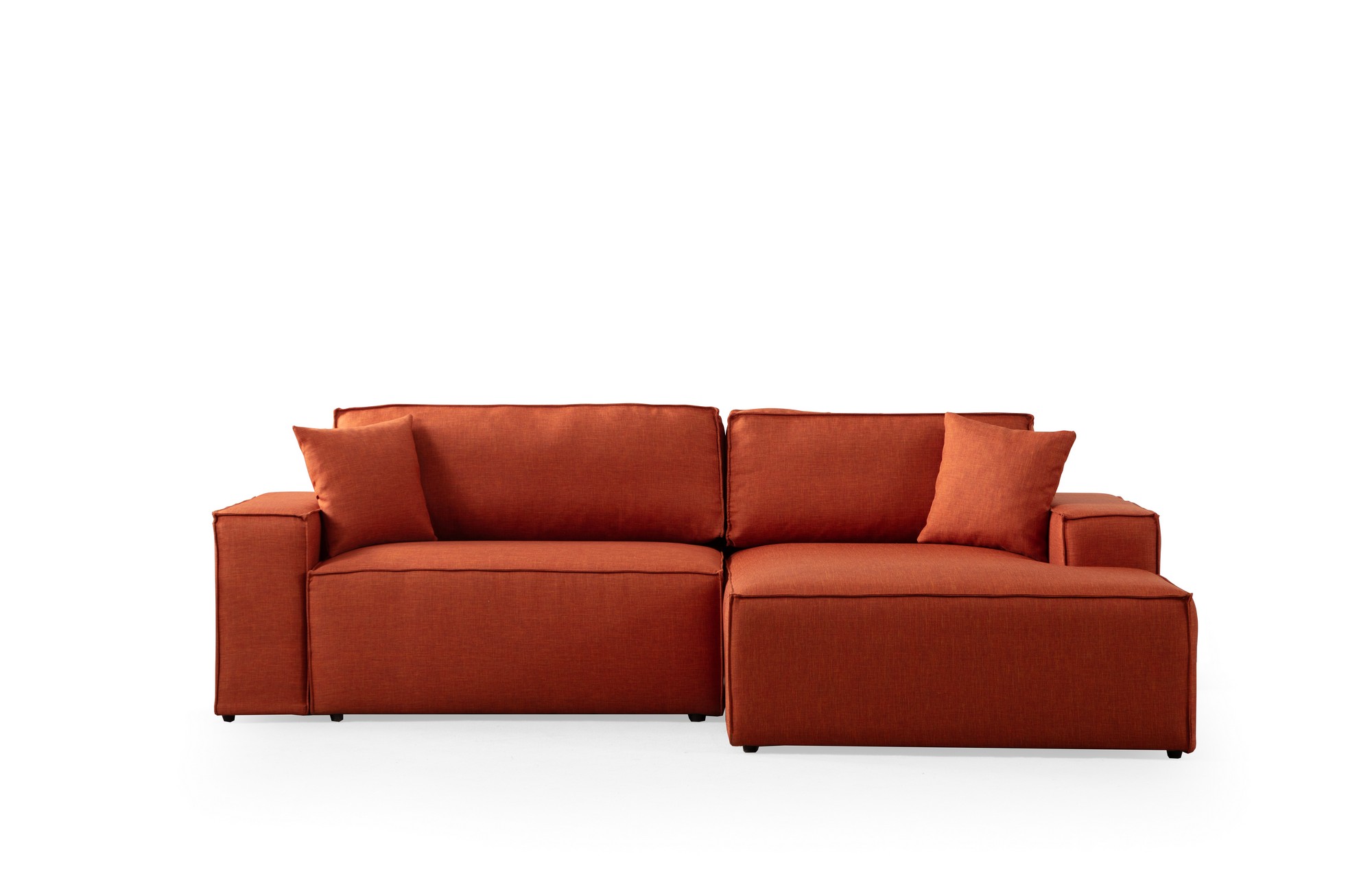 Pırlo Rechts Ecksofa Orange