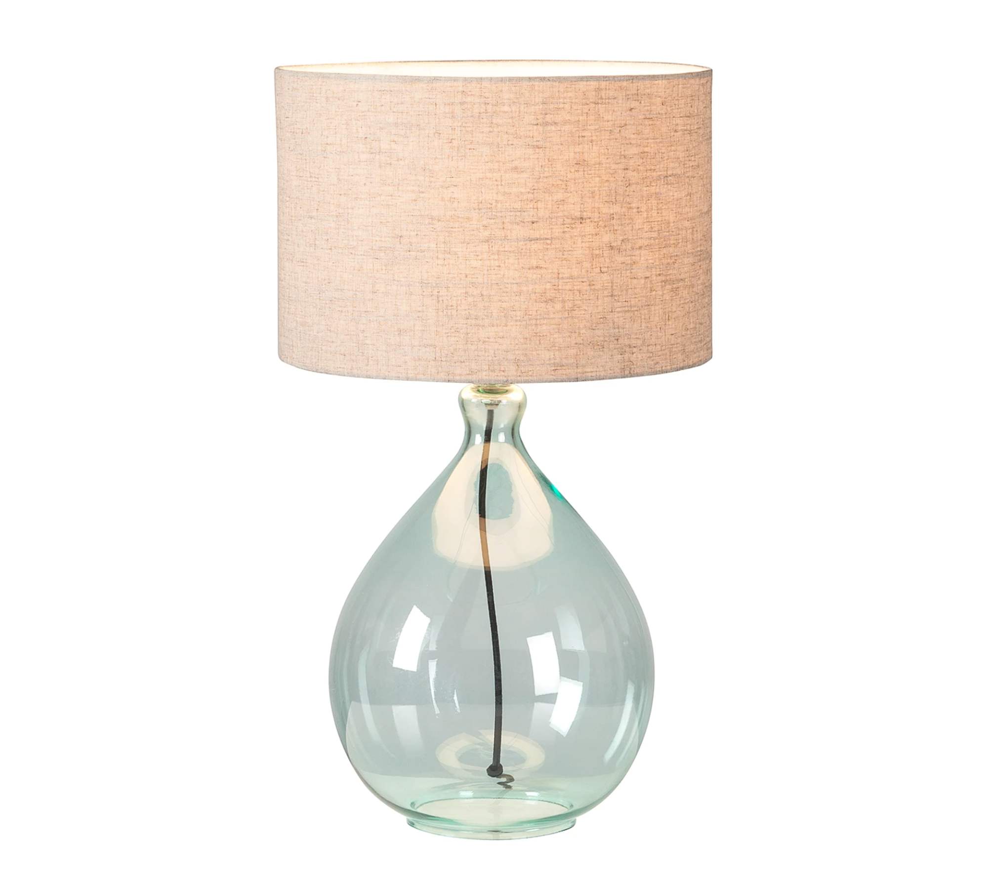 Table lamp 1-flame Web fabric cream