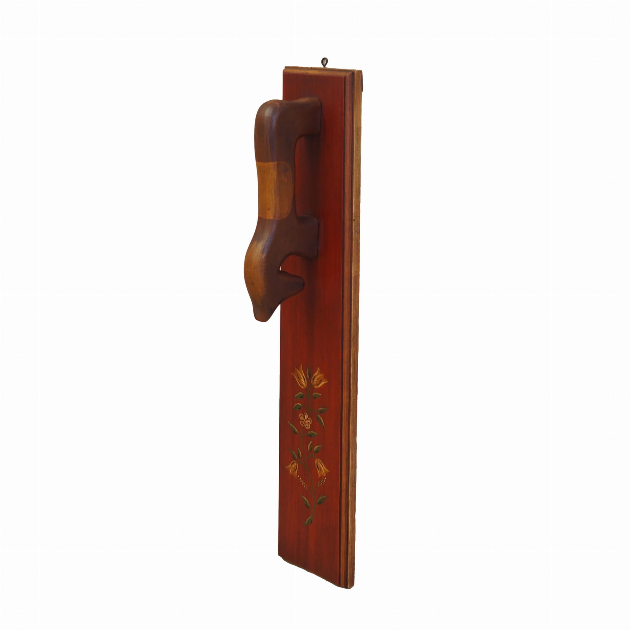 Decorazione da parete vintage in legno marrone anni '70