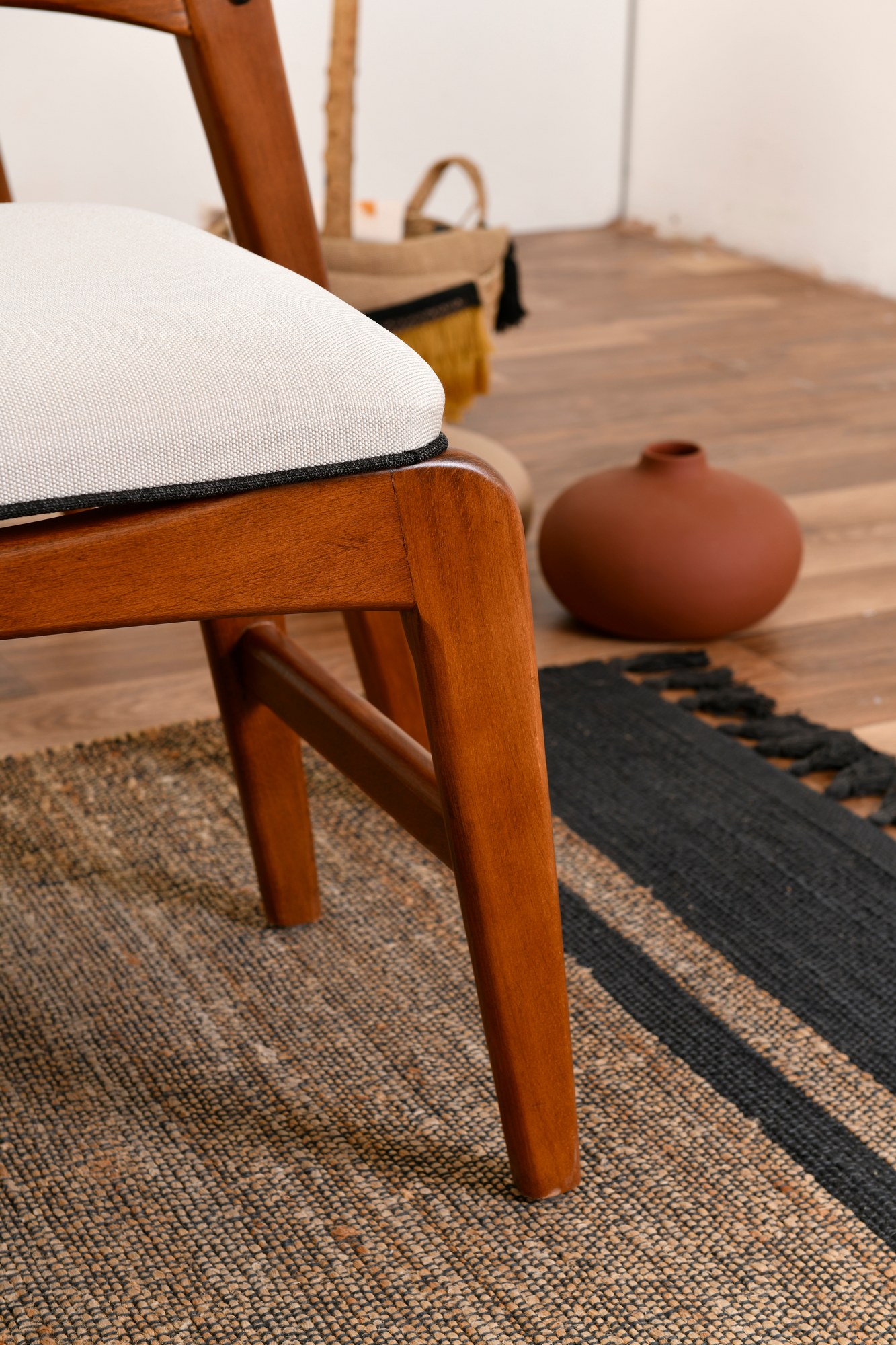 Touch Set tavolo da pranzo 4 pz. pelle nubuck crema