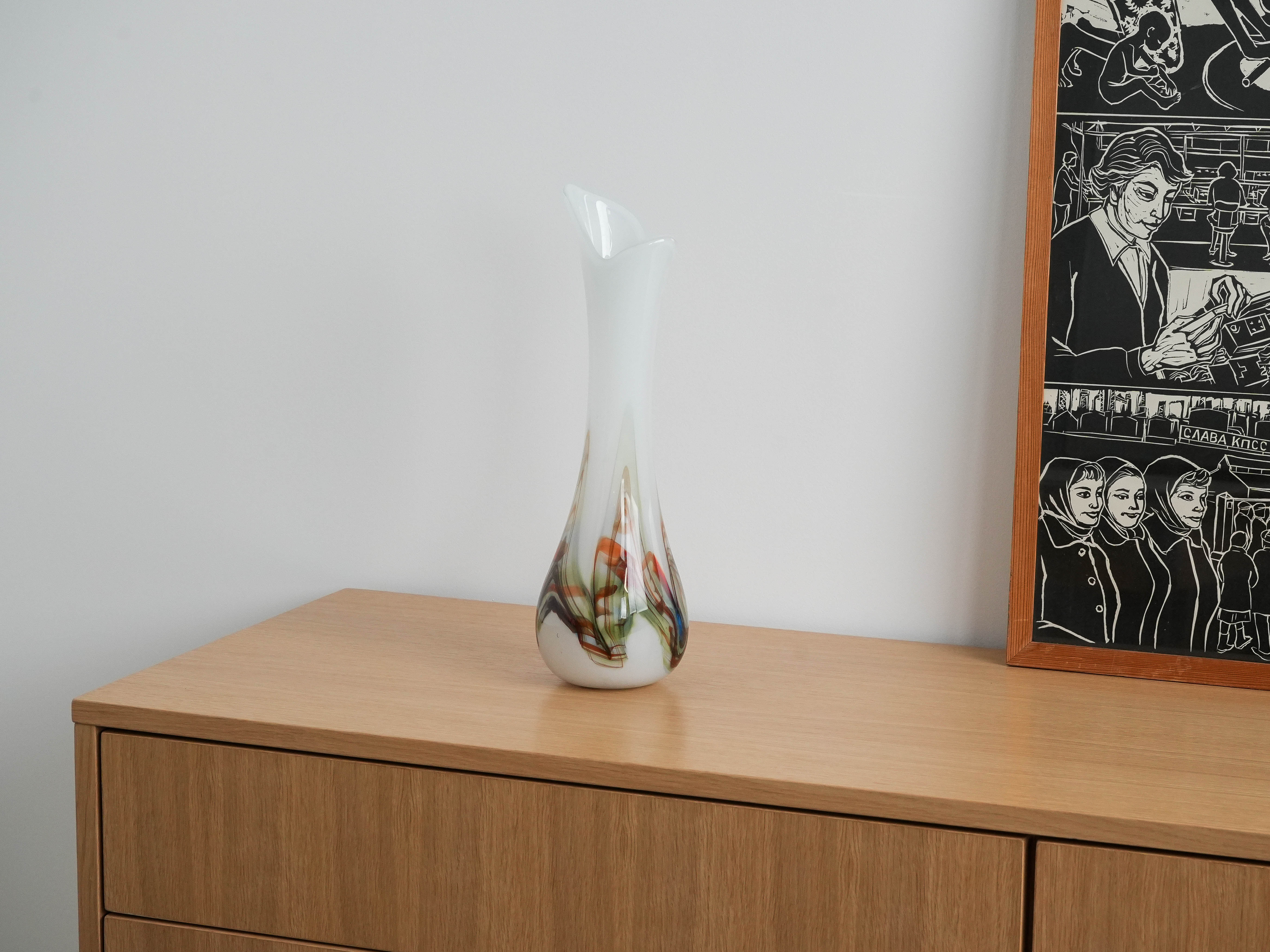 Glass decanter White 1970s