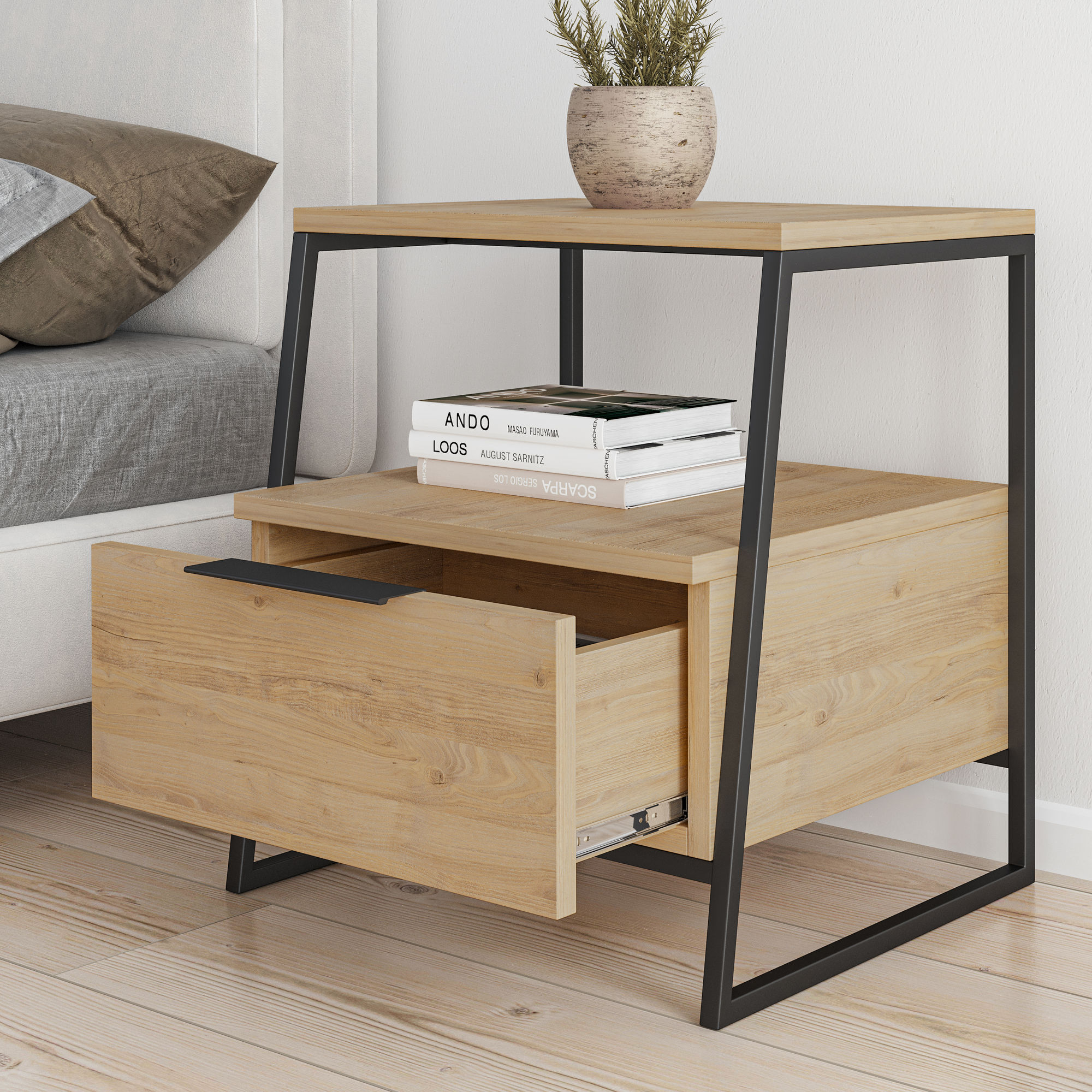 Pal Nightstand Oak Brown