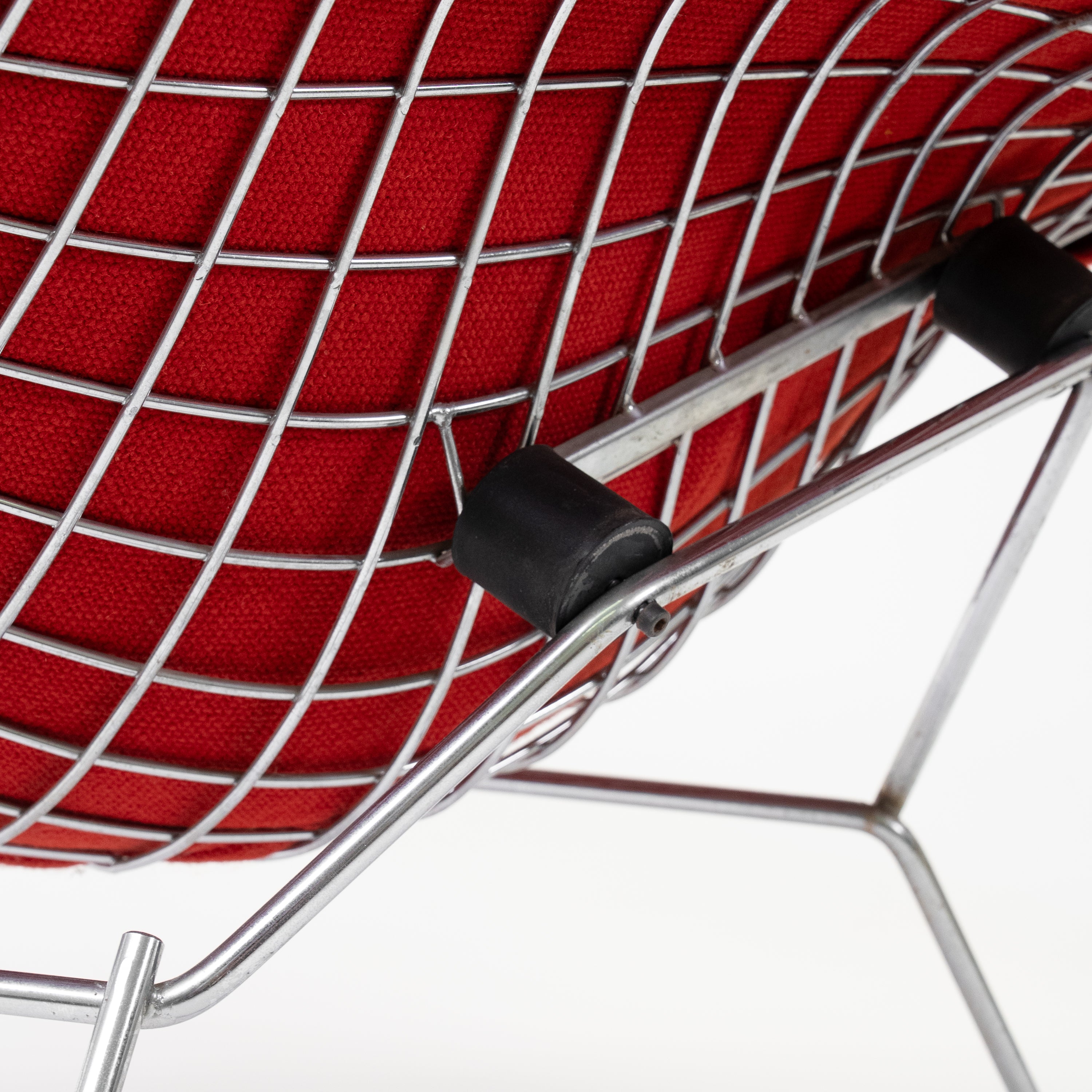 Bird Armlehnstühle mit Ottoman Chrom Rot