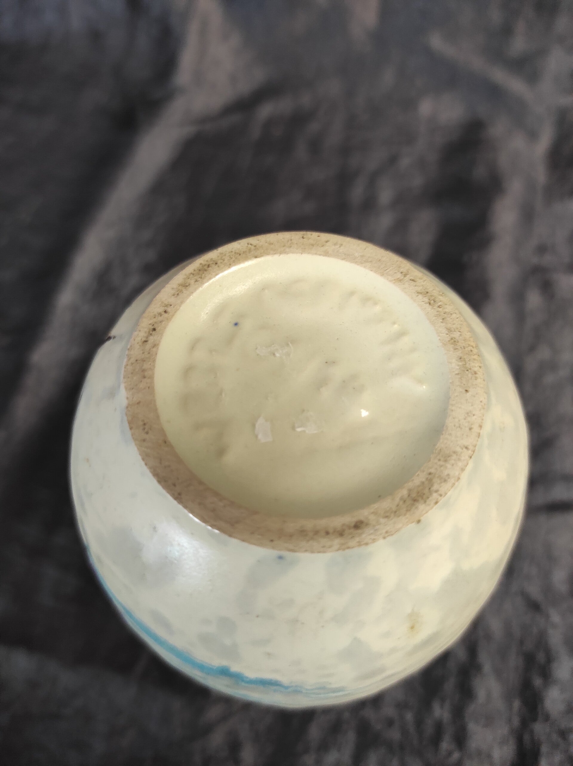 Vintage ceramic vase colorful