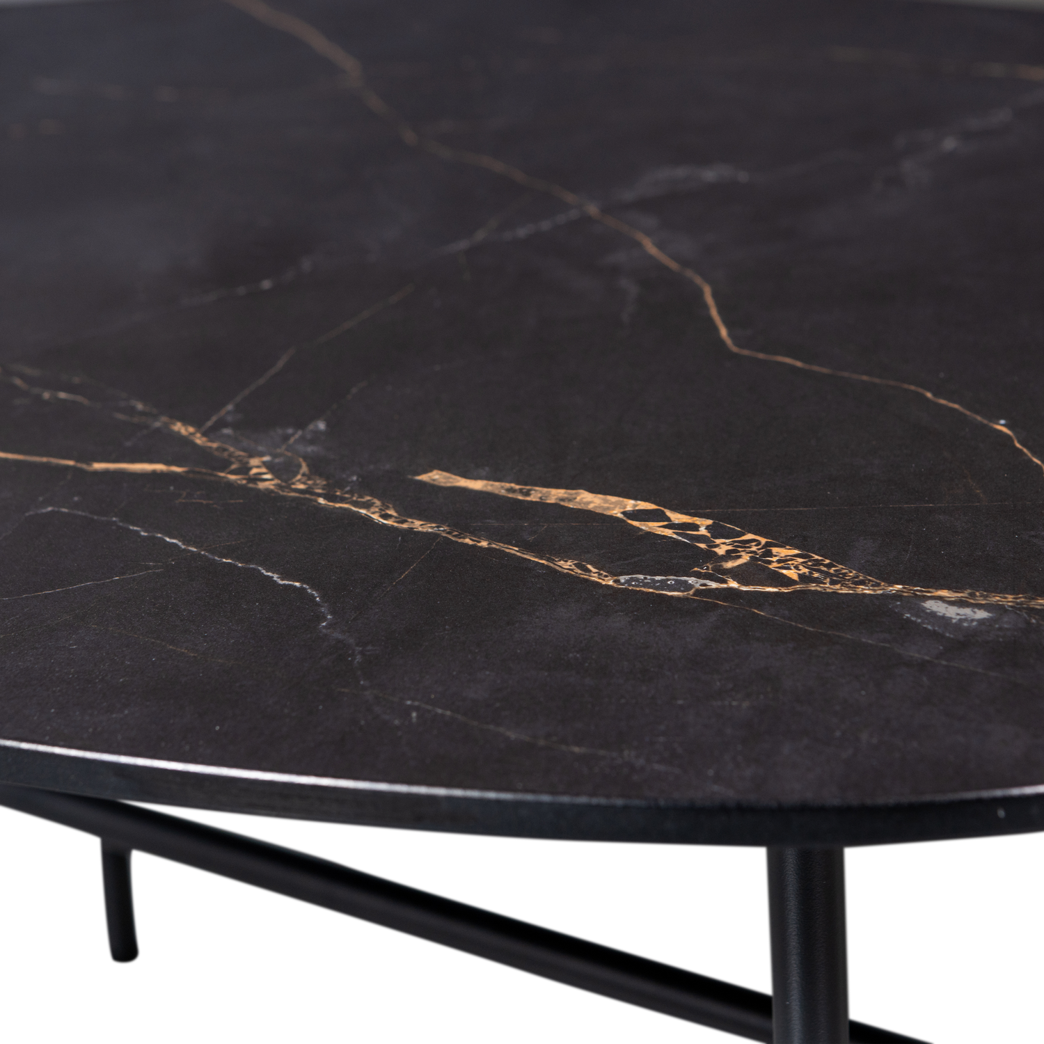 Vajen Couchtisch Marmoroptik Schwarz
