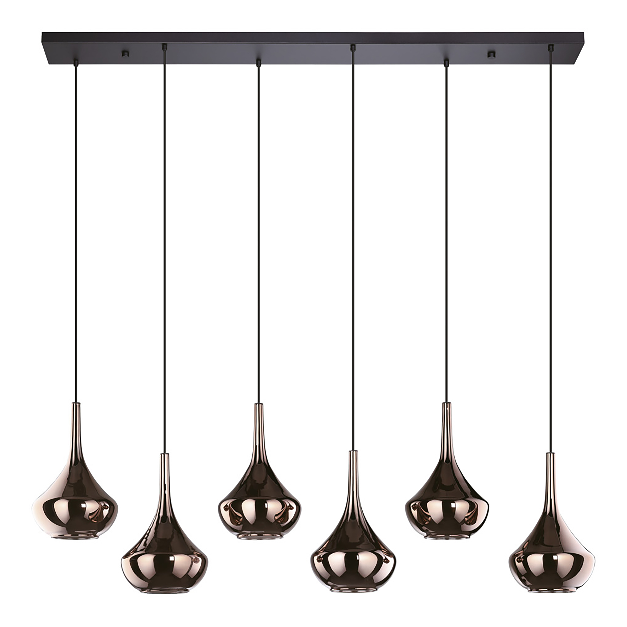Pendant light Almoster Type B 6-Light Steel Black Copper