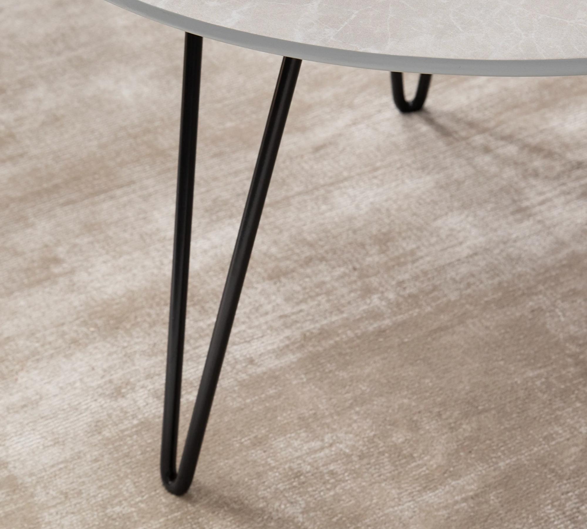 Couchtisch Marmor Dekor Hellgrau