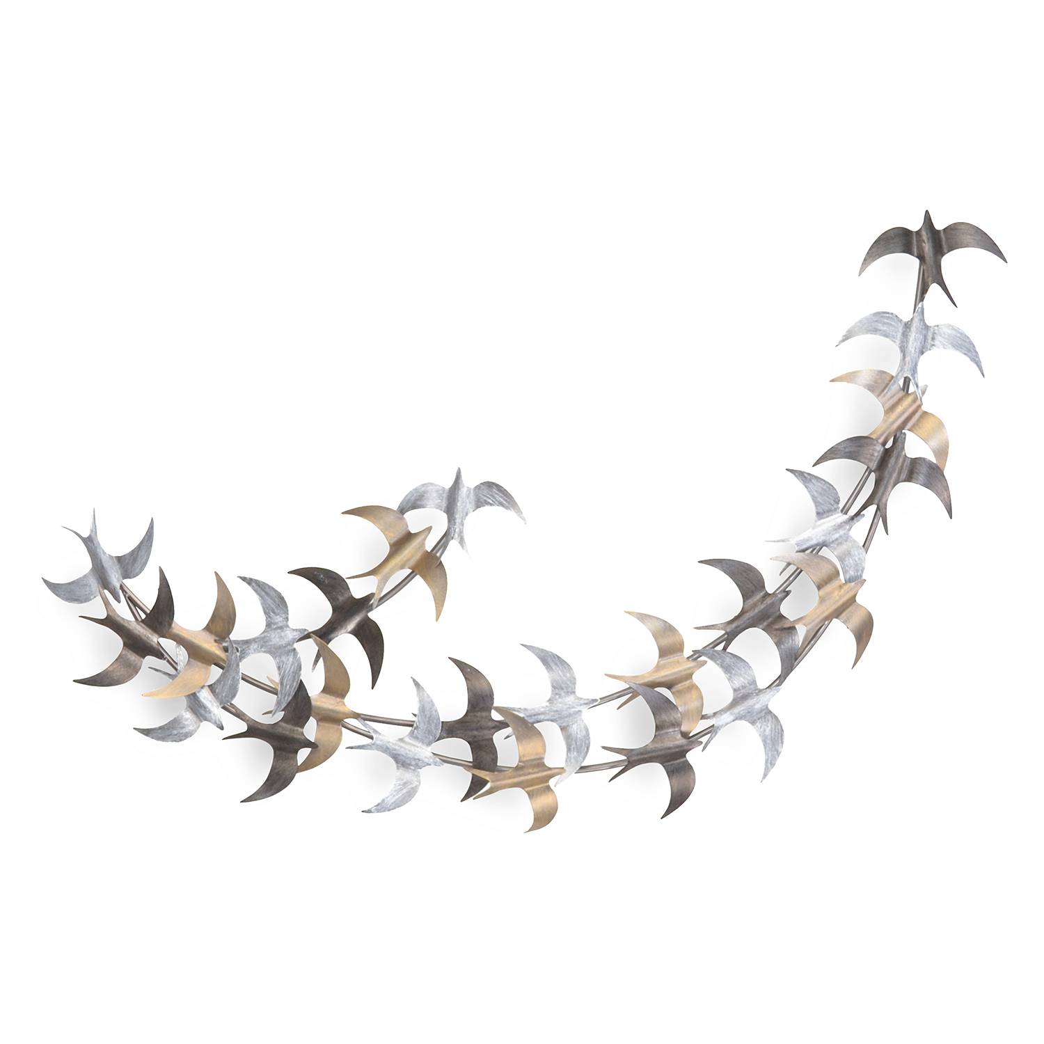 Birtley Wandobjekt Eisen Silber Schwarz Gold