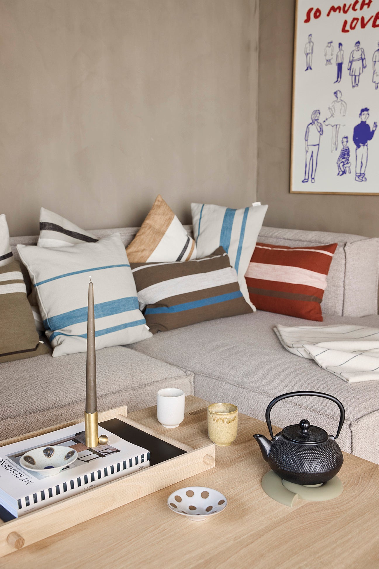 Sofuto Cushion Cover Organic Cotton Multicolored