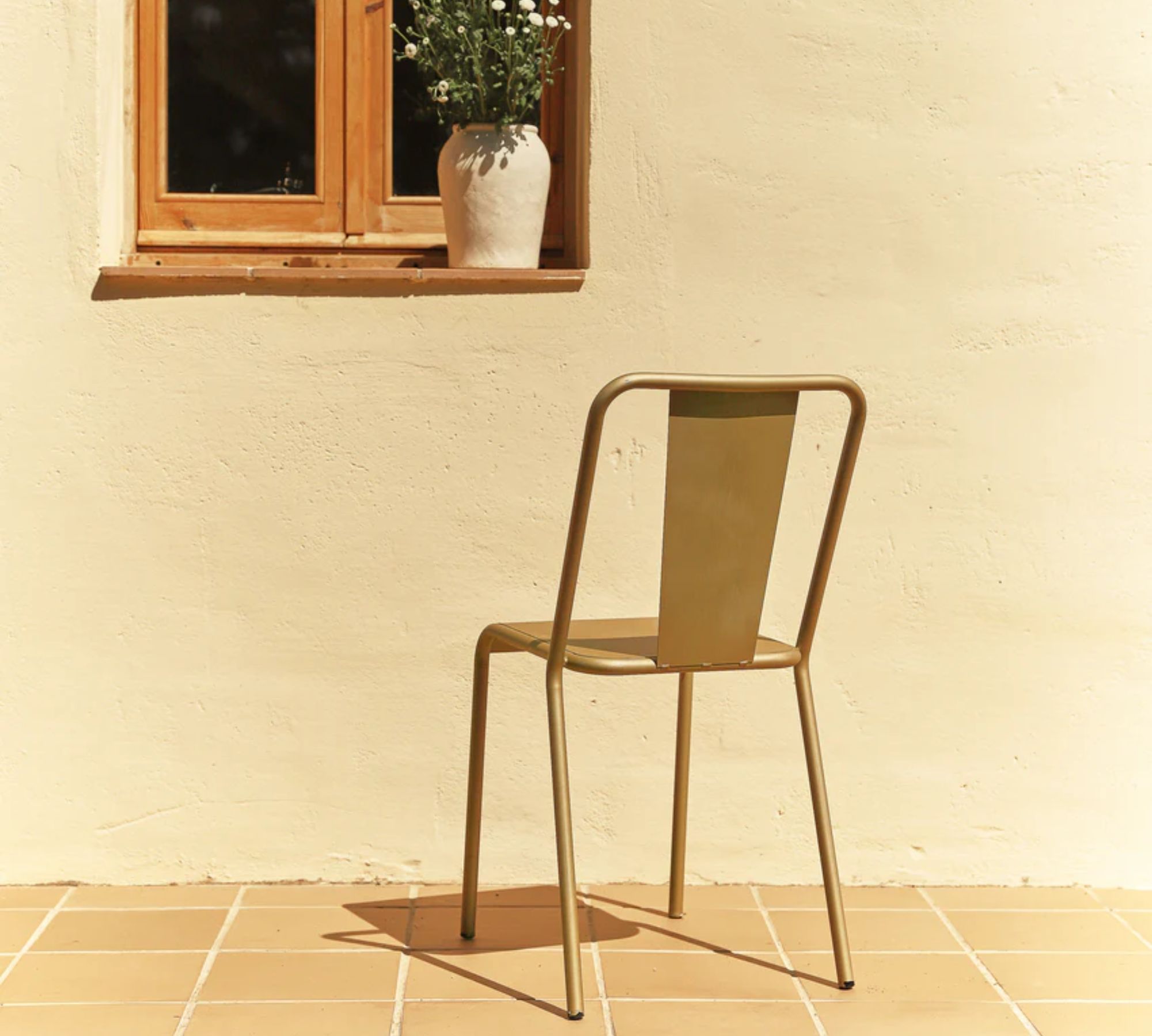 Tondra Stuhl Outdoor Metall Gold Gealtert