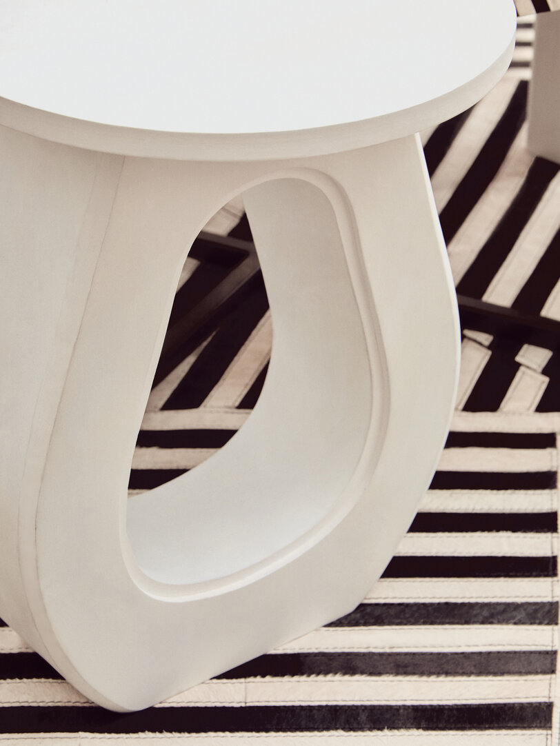 Walsa Side Table Mango Wood White