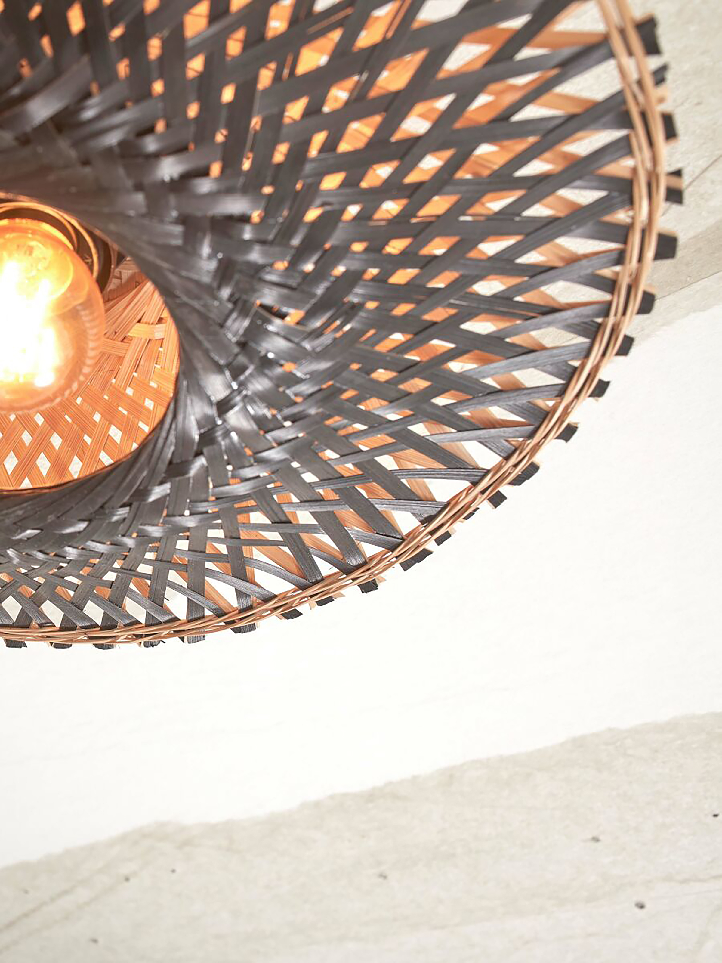  Kalimantan Typ A Deckenleuchte Eisen Schwarz