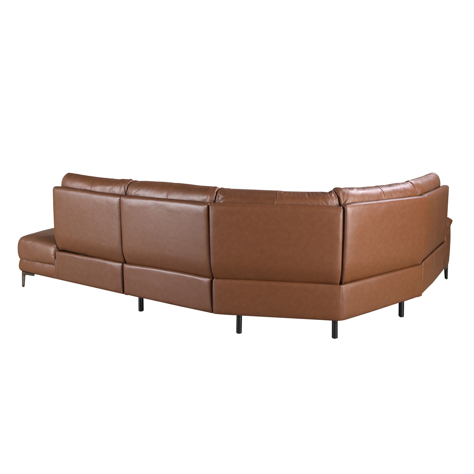 Sofa Récamiere Rechts Leder Tabakbraun