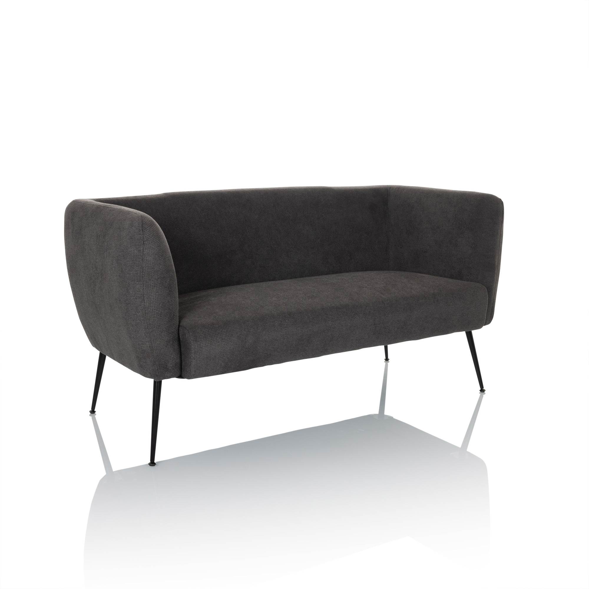 HAYRIVER Divano 2 posti tessuto grigio