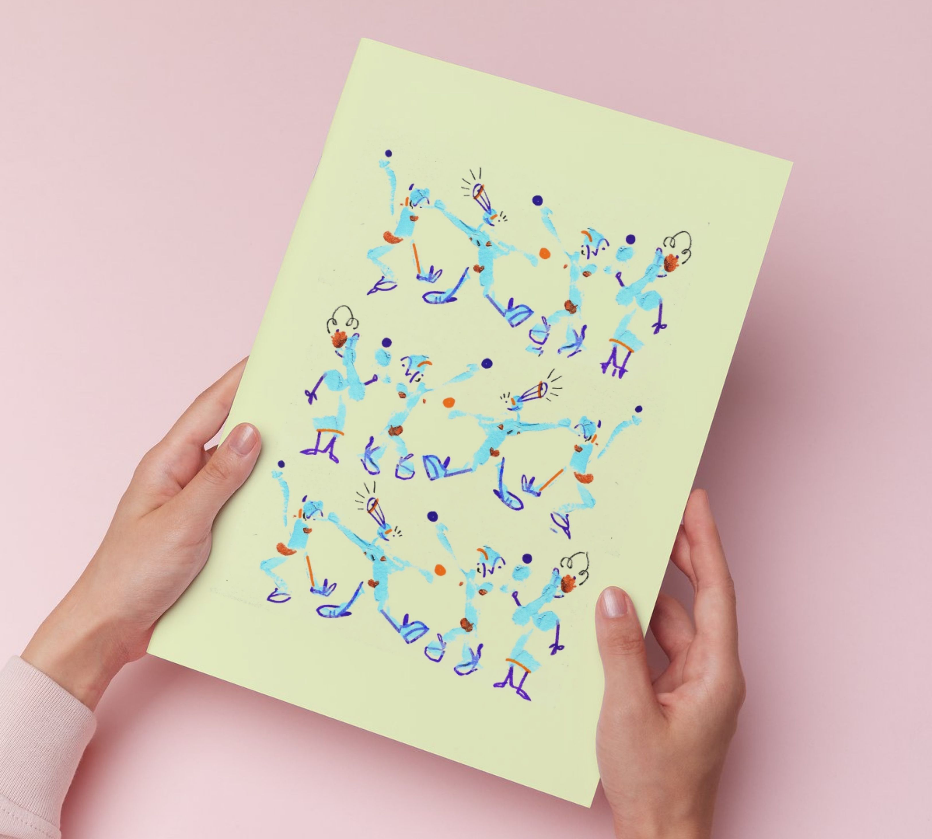 Multitude grün Kunstdruck Mehrfarbig