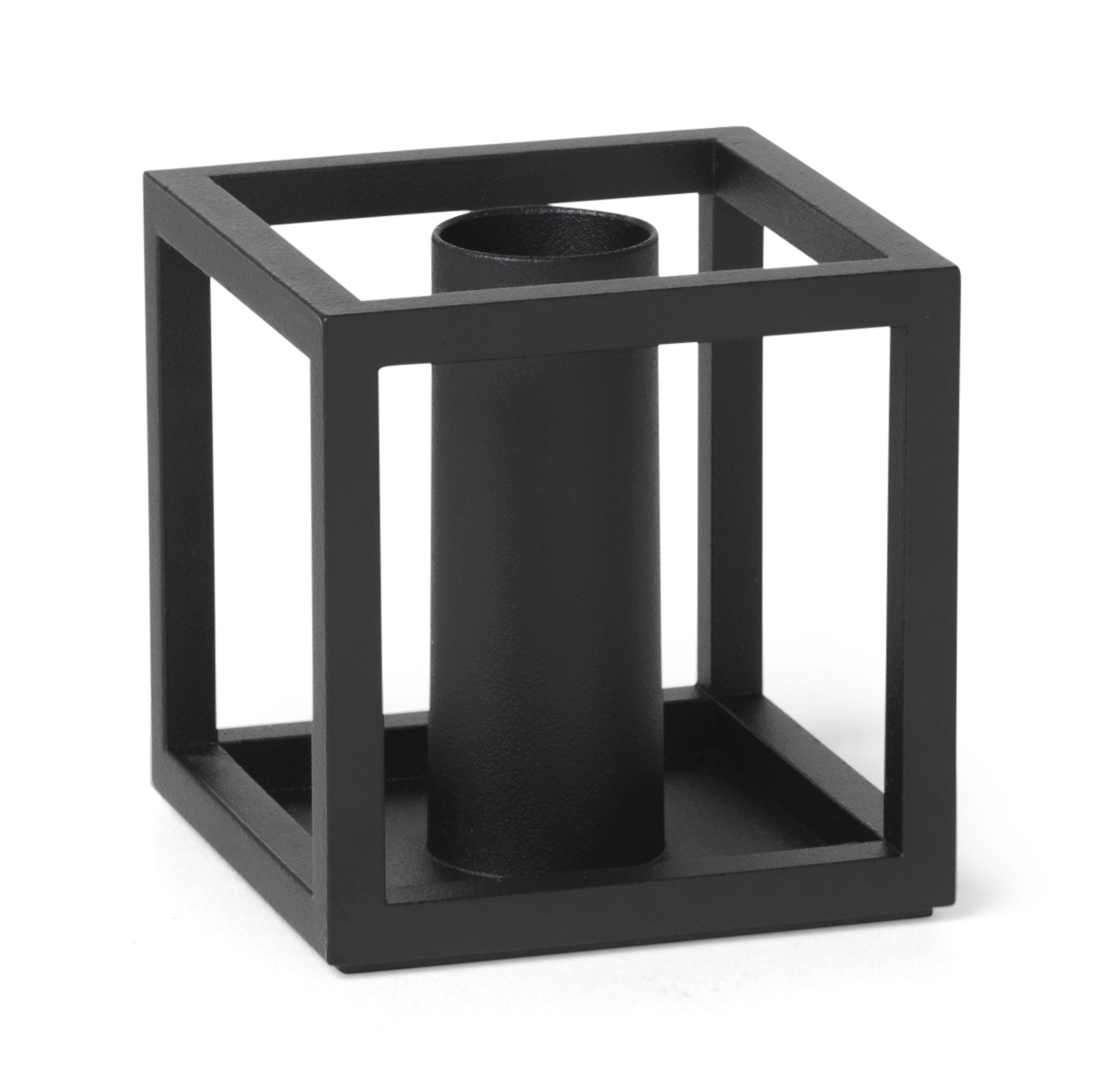 Kubus 1 Kerzenhalter Schwarz