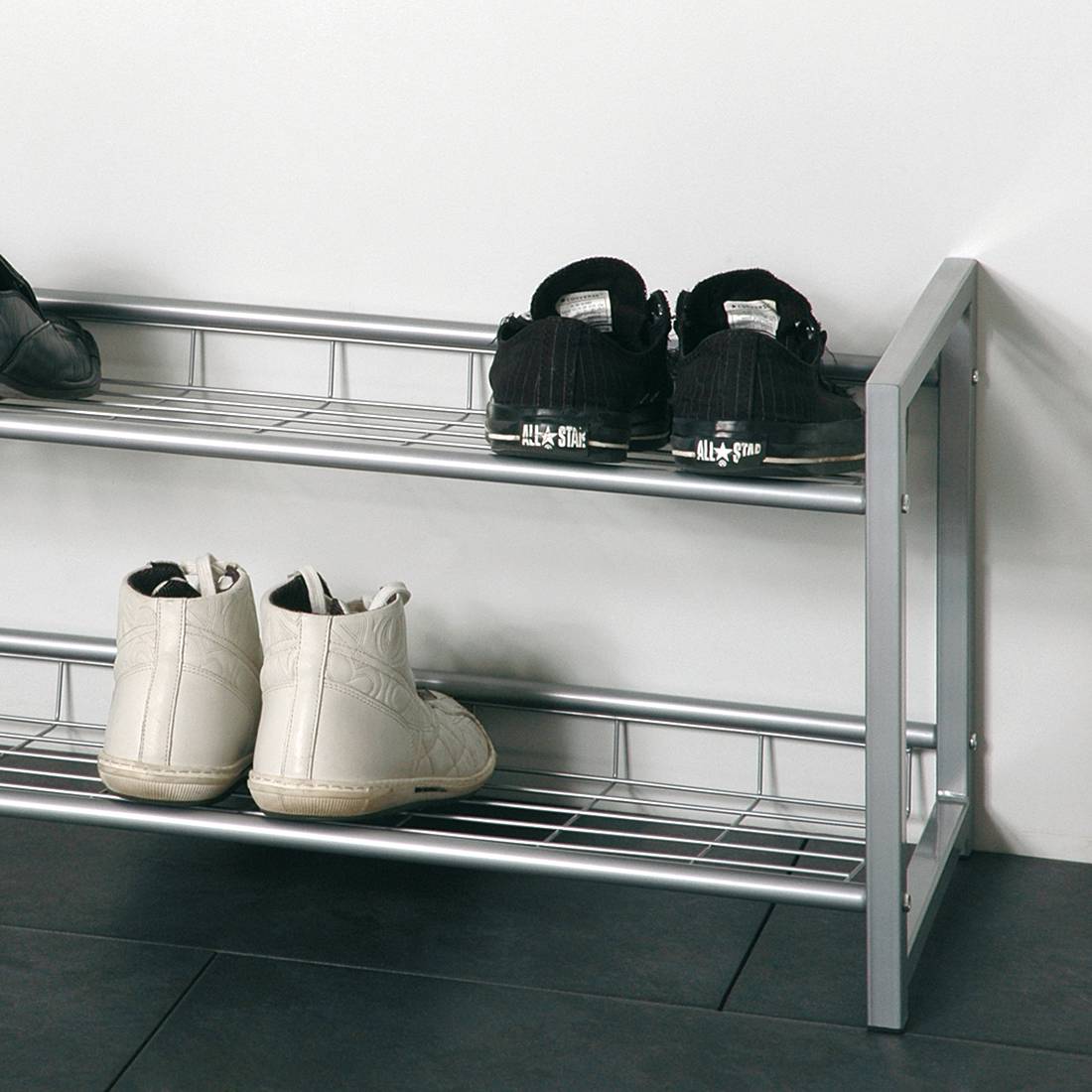 Schuhregal Kelowna I Alufarben