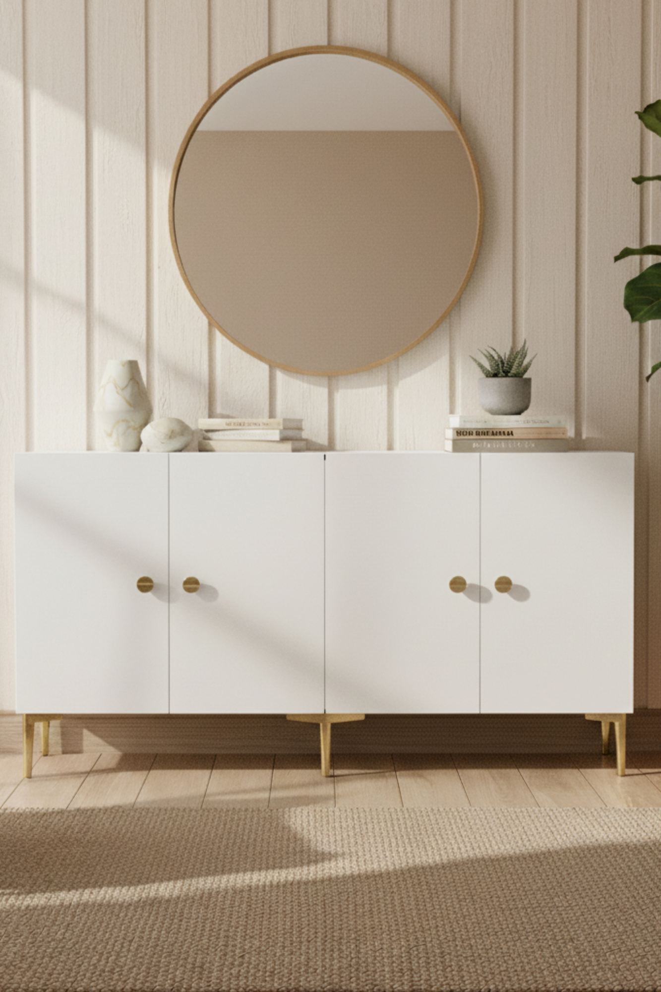Simple 150 Sideboard White Gold